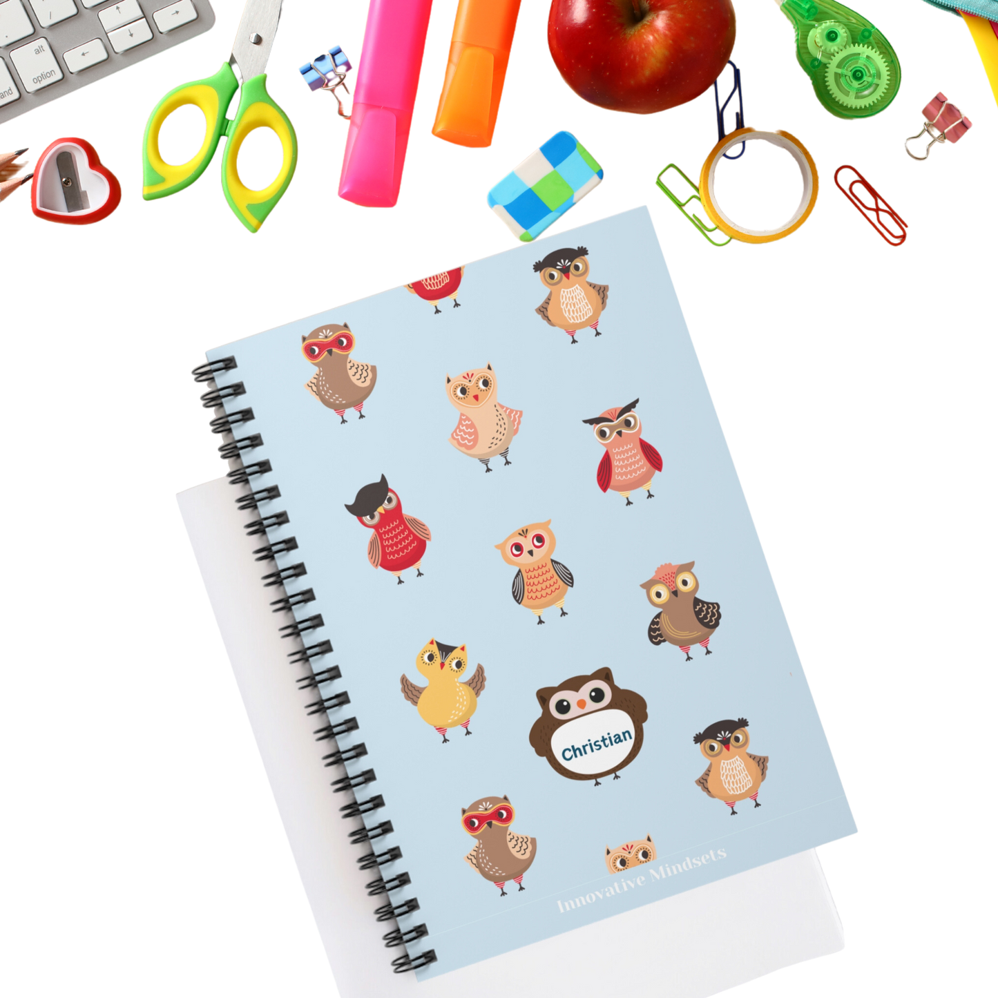 Personalized Owl Notebook for Kids