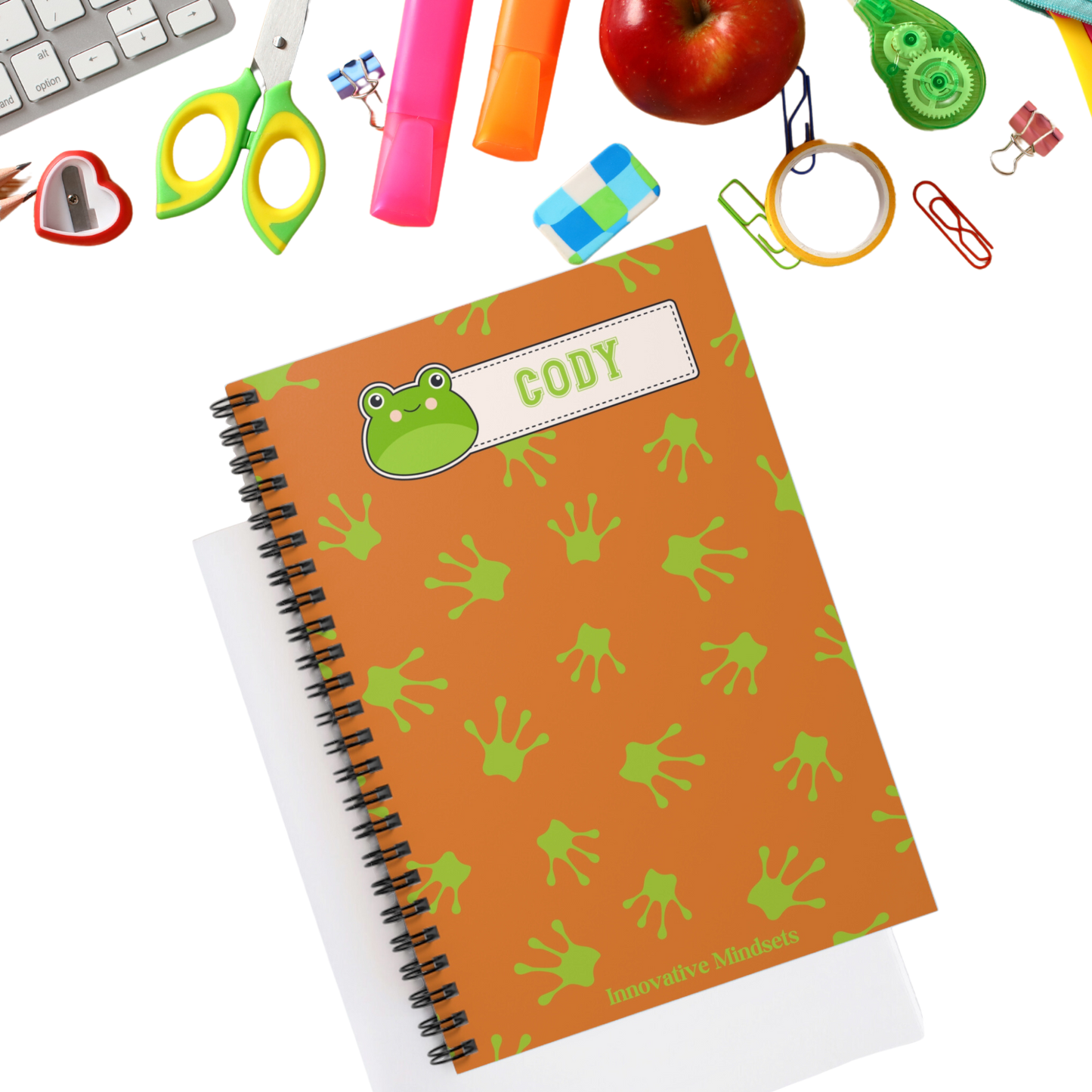 Personalized Frog Notebook for Kids