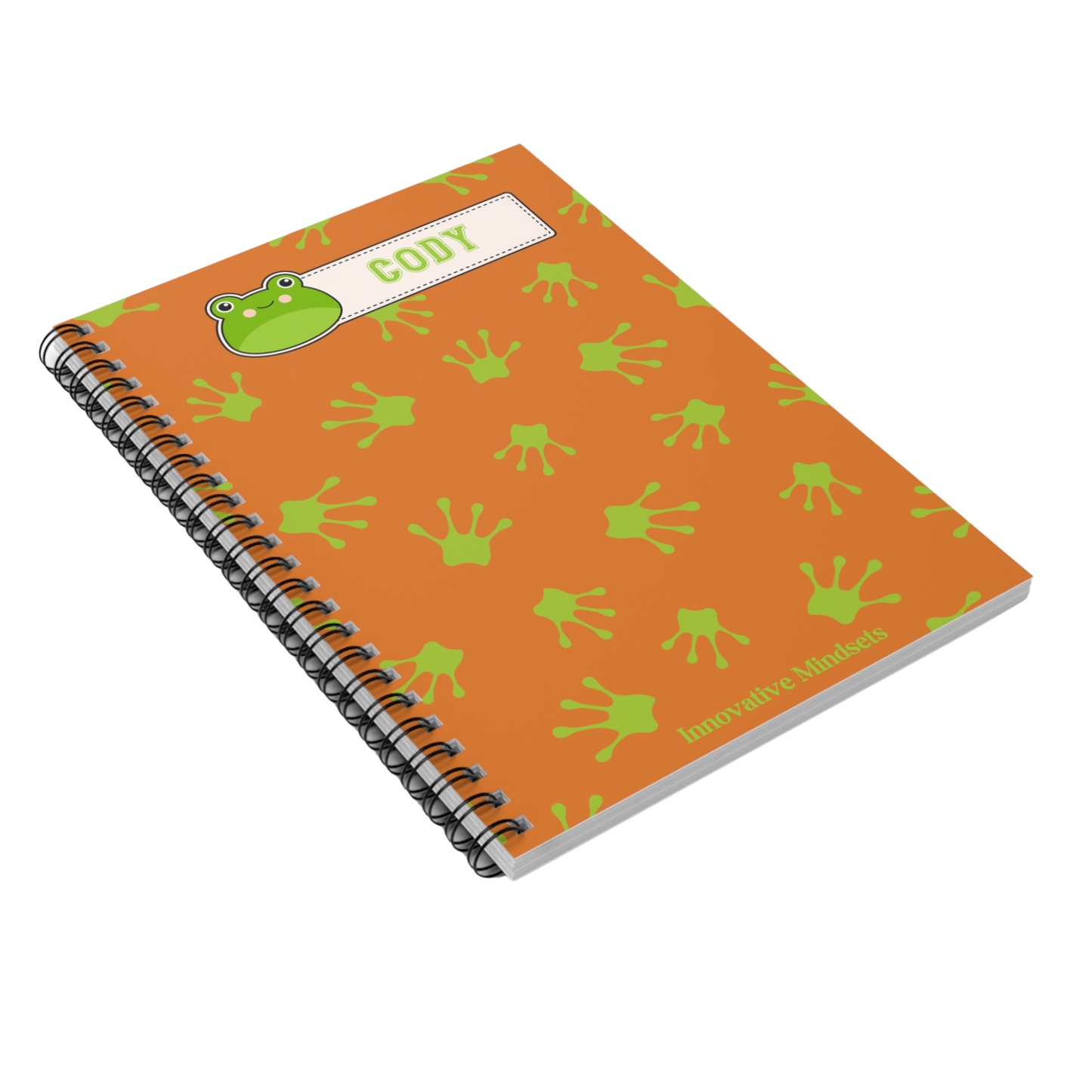 Personalized Frog Notebook for Kids