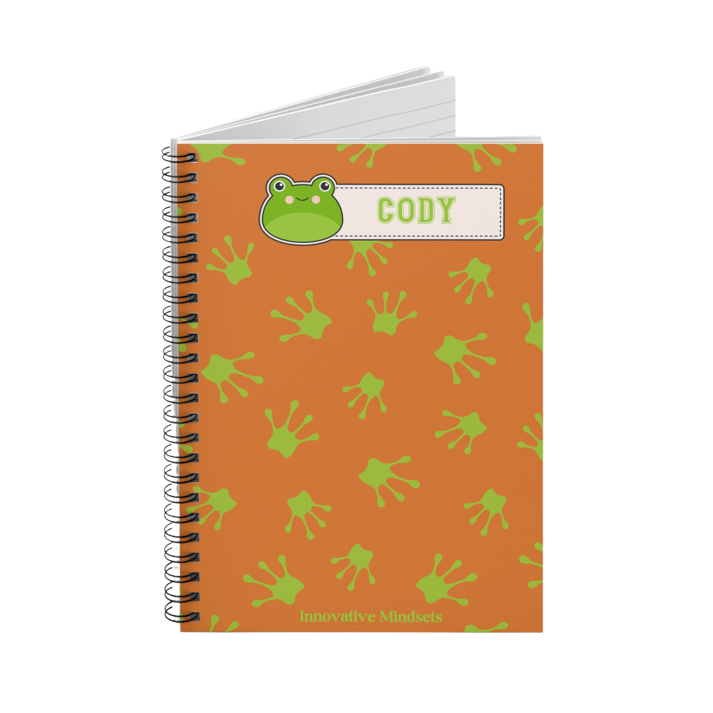 Personalized Frog Notebook for Kids