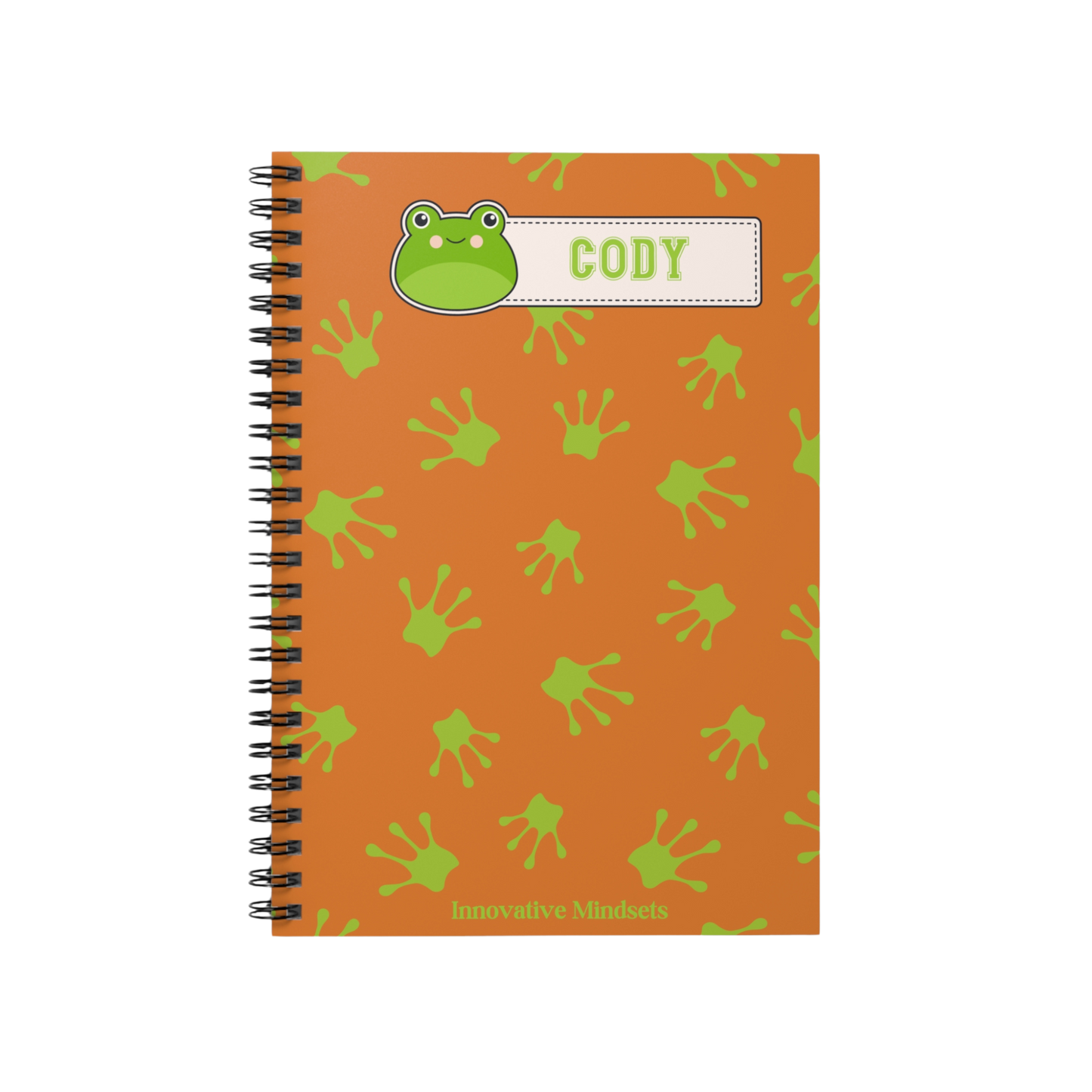 Personalized Frog Notebook for Kids