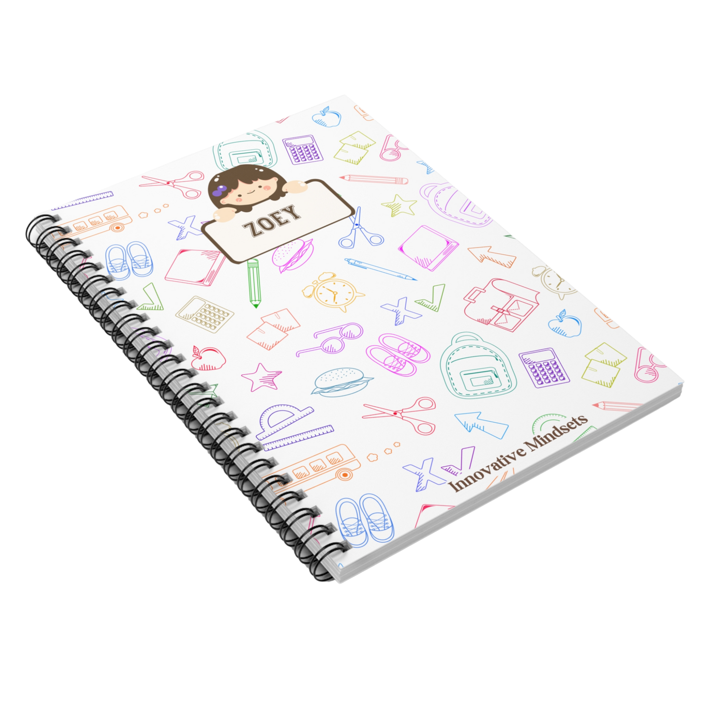 Personalized School-Girl Notebook for Kids