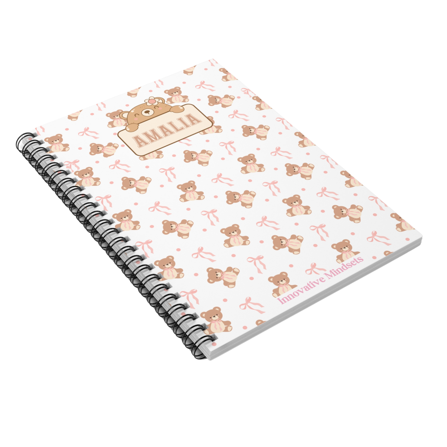 Personalized Teddy Bear Notebook for Kids
