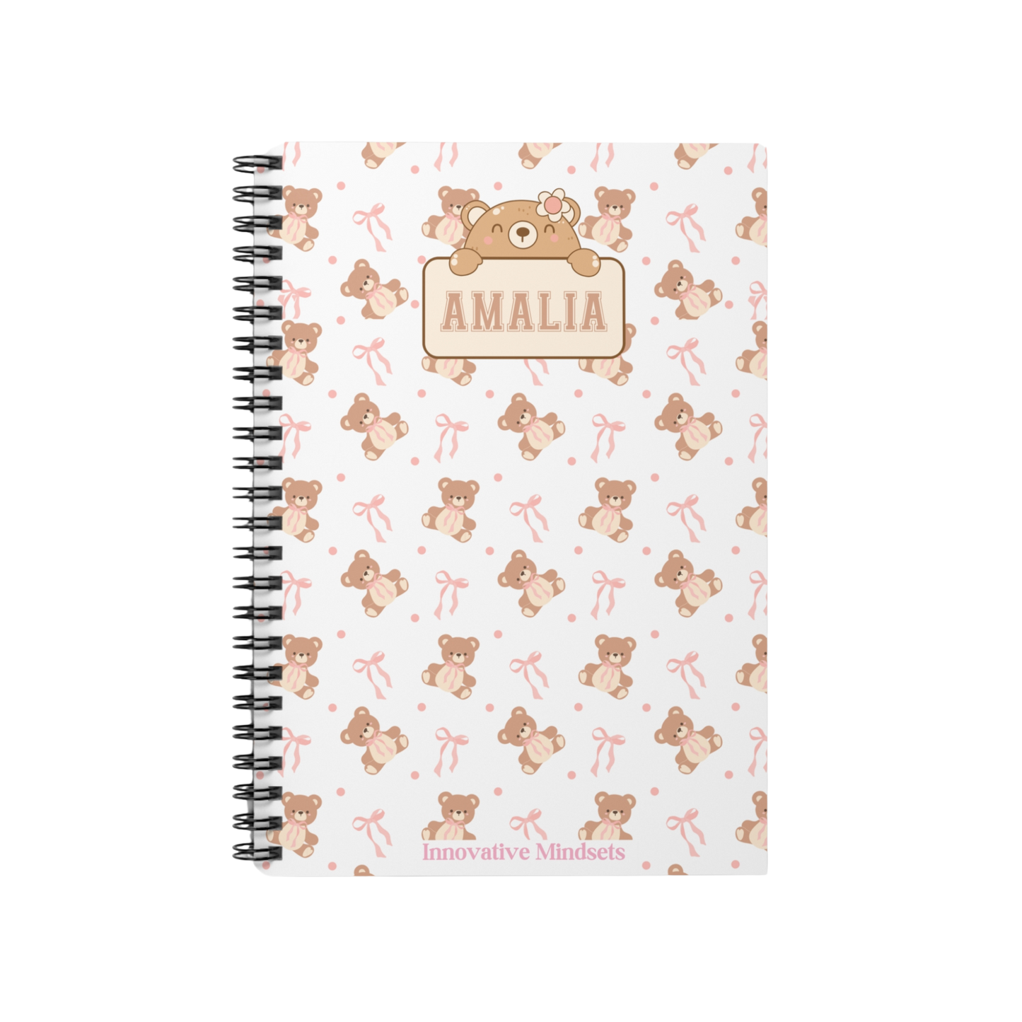 Personalized Teddy Bear Notebook for Kids