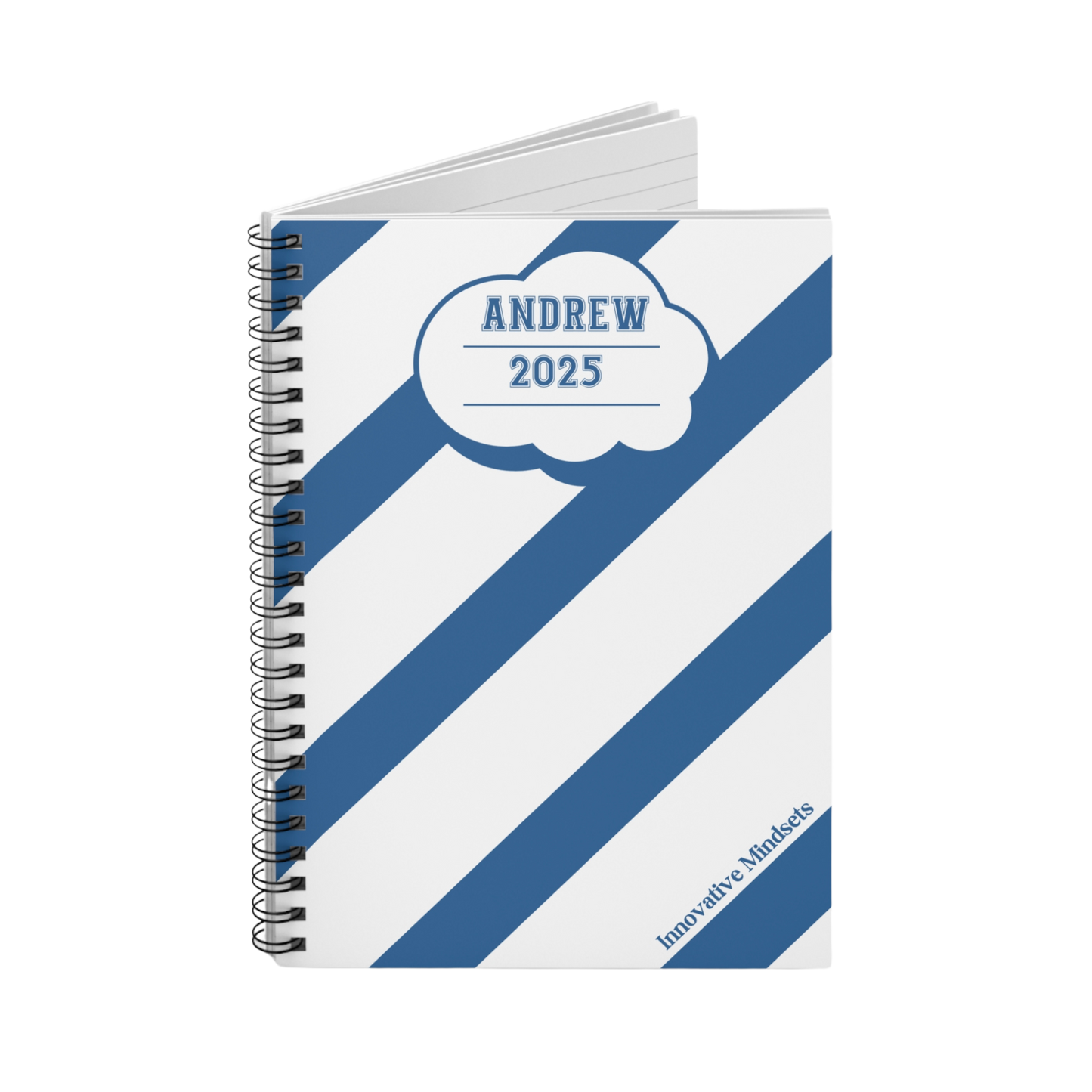 Personalized Striped Notebook for Kids