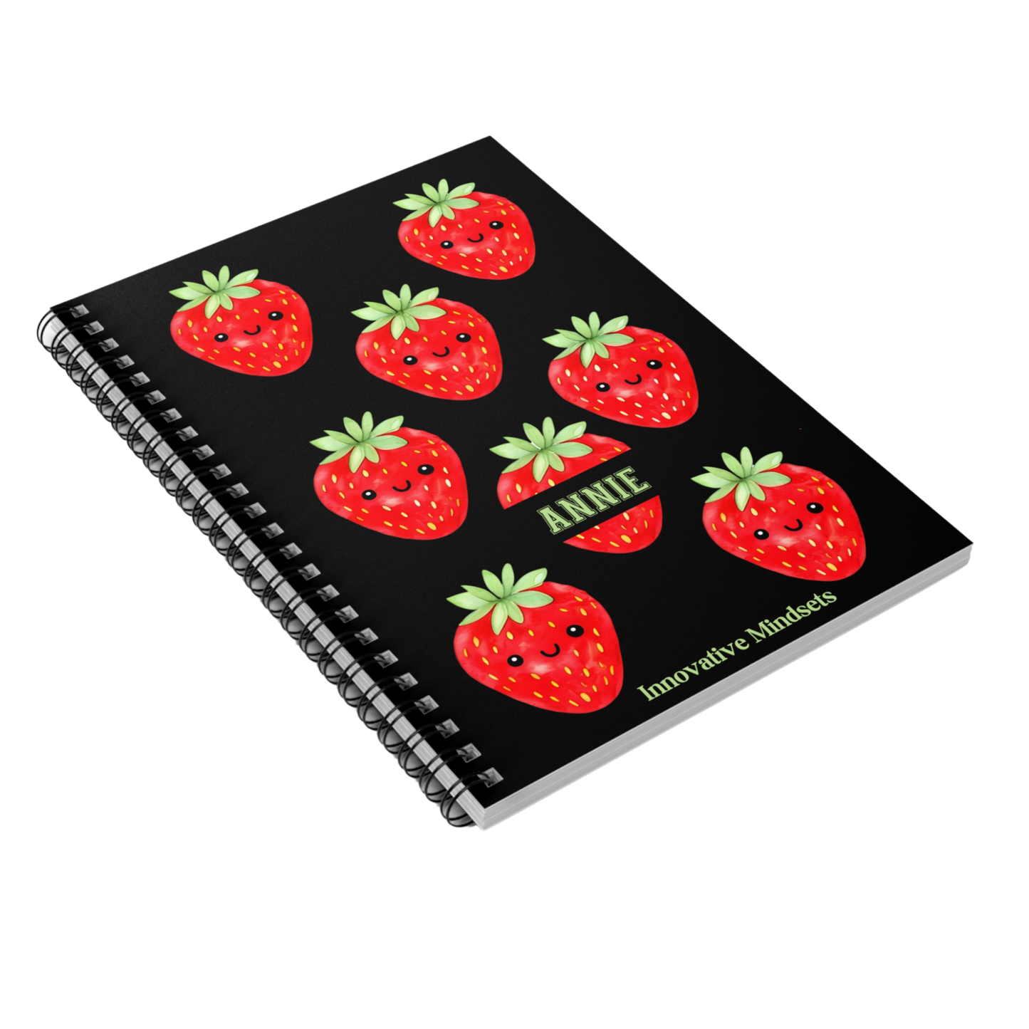 Personalized Strawberry Fruit Notebook for Kids