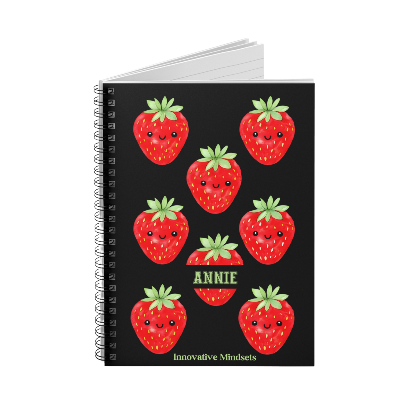 Personalized Strawberry Fruit Notebook for Kids