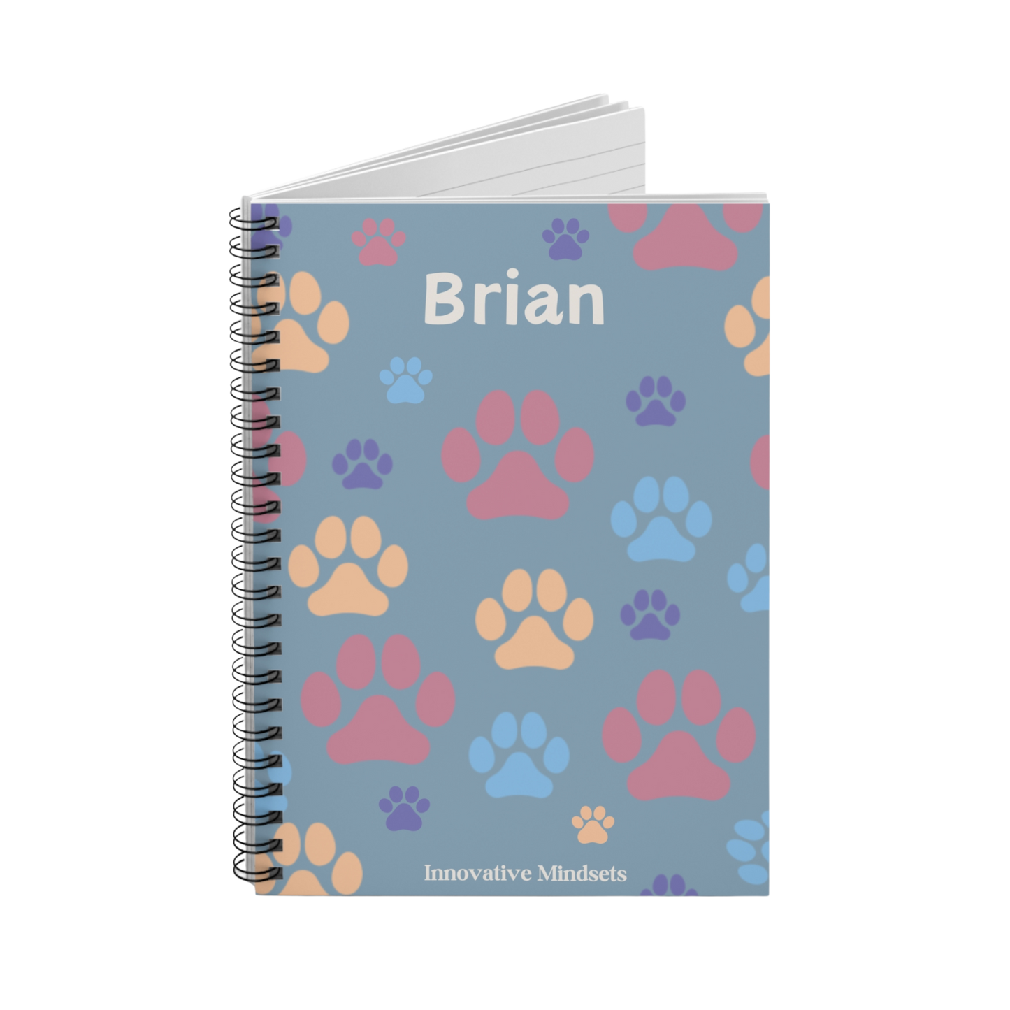 Personalized Paw Print Notebook for Kids
