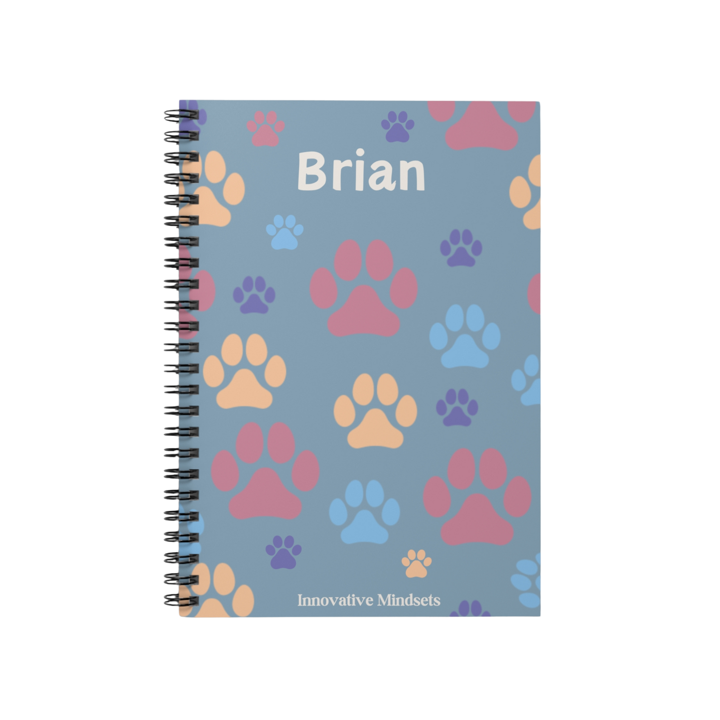 Personalized Paw Print Notebook for Kids