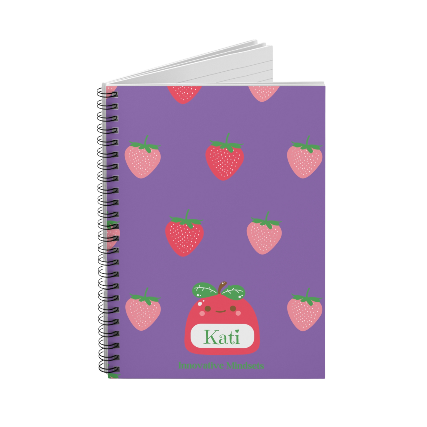 Personalized Cute Strawberry Fruit Notebook for Kids