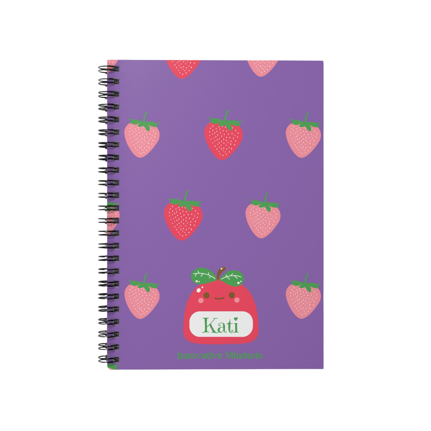 Personalized Cute Strawberry Fruit Notebook for Kids