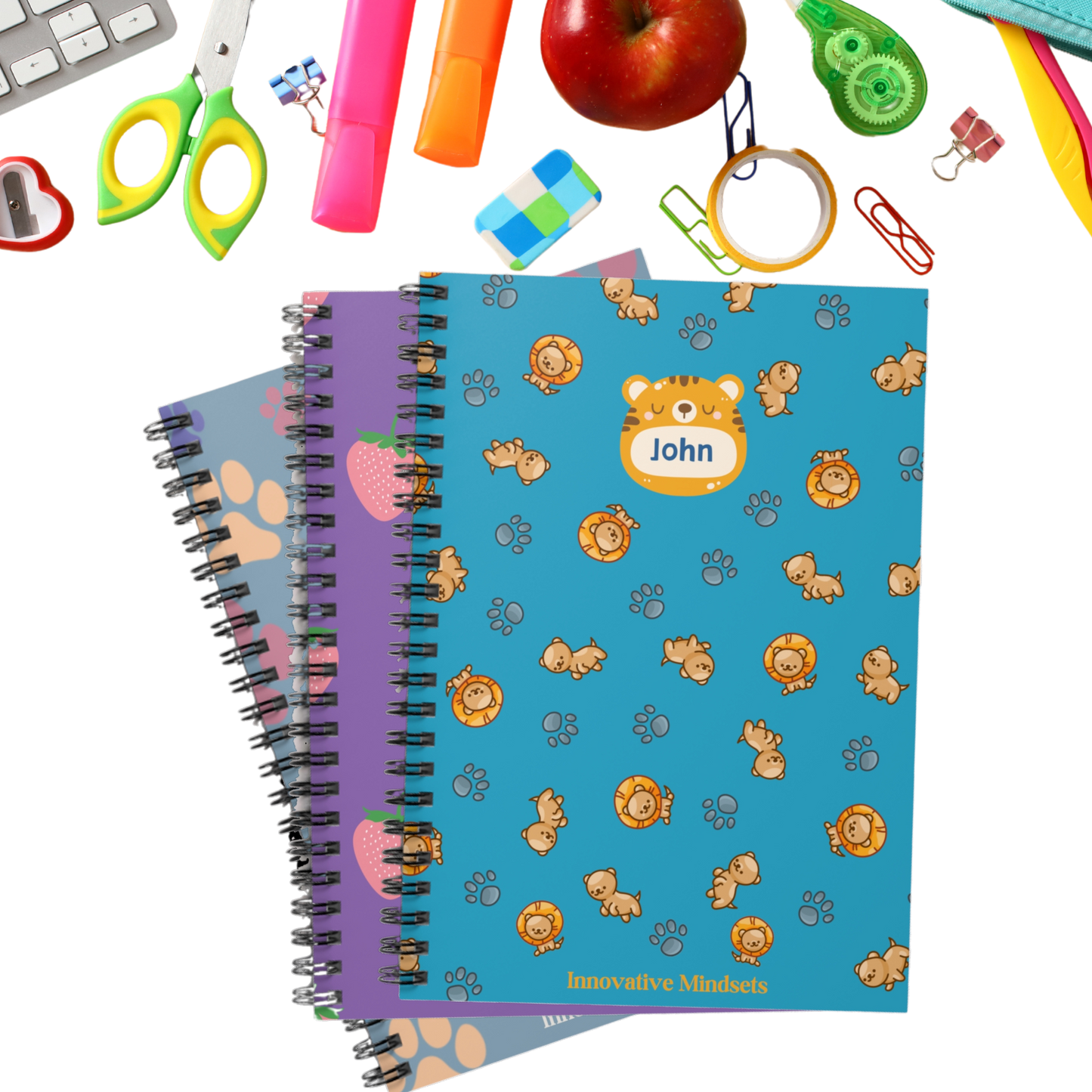 Personalized Lion Notebook for Kids