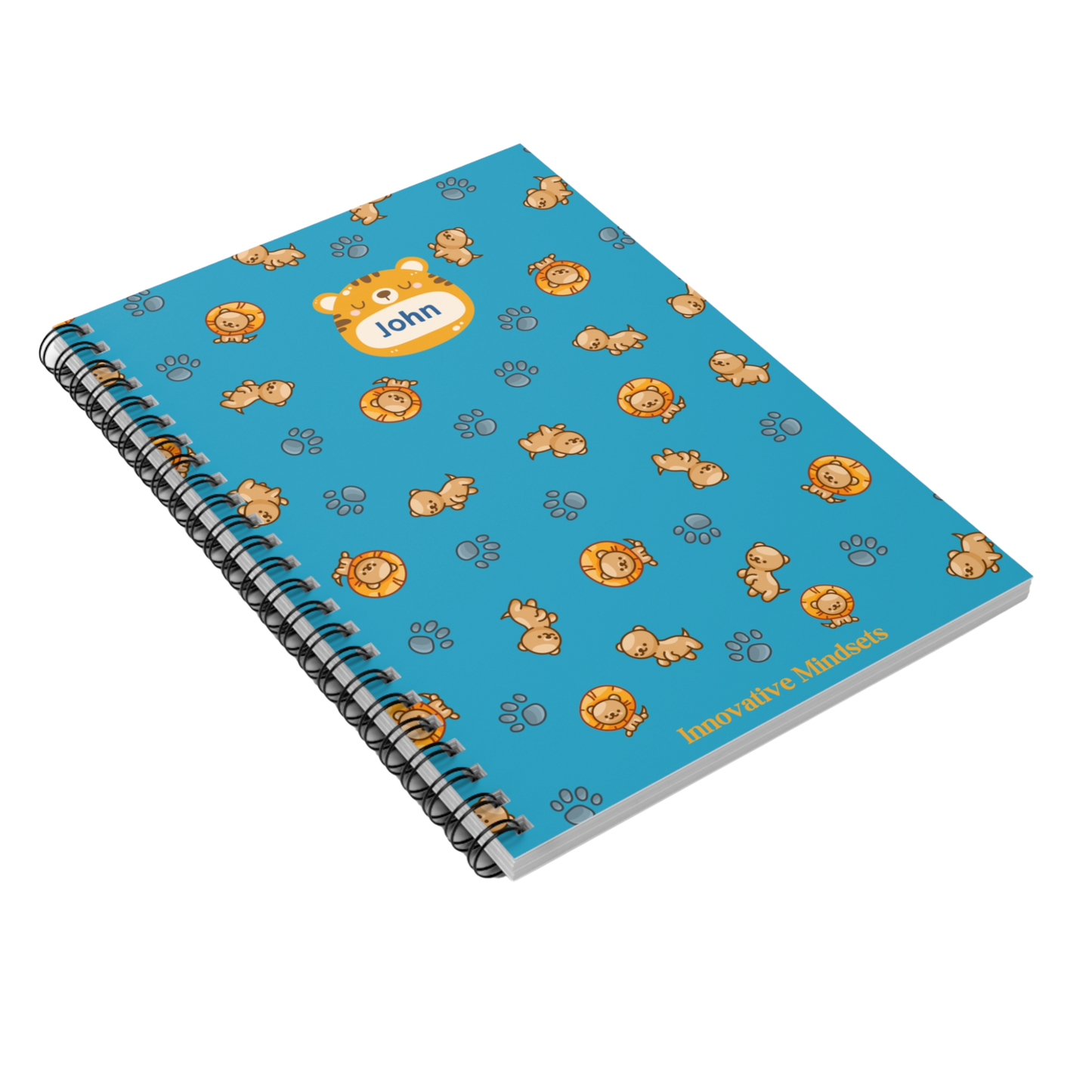 Personalized Lion Notebook for Kids