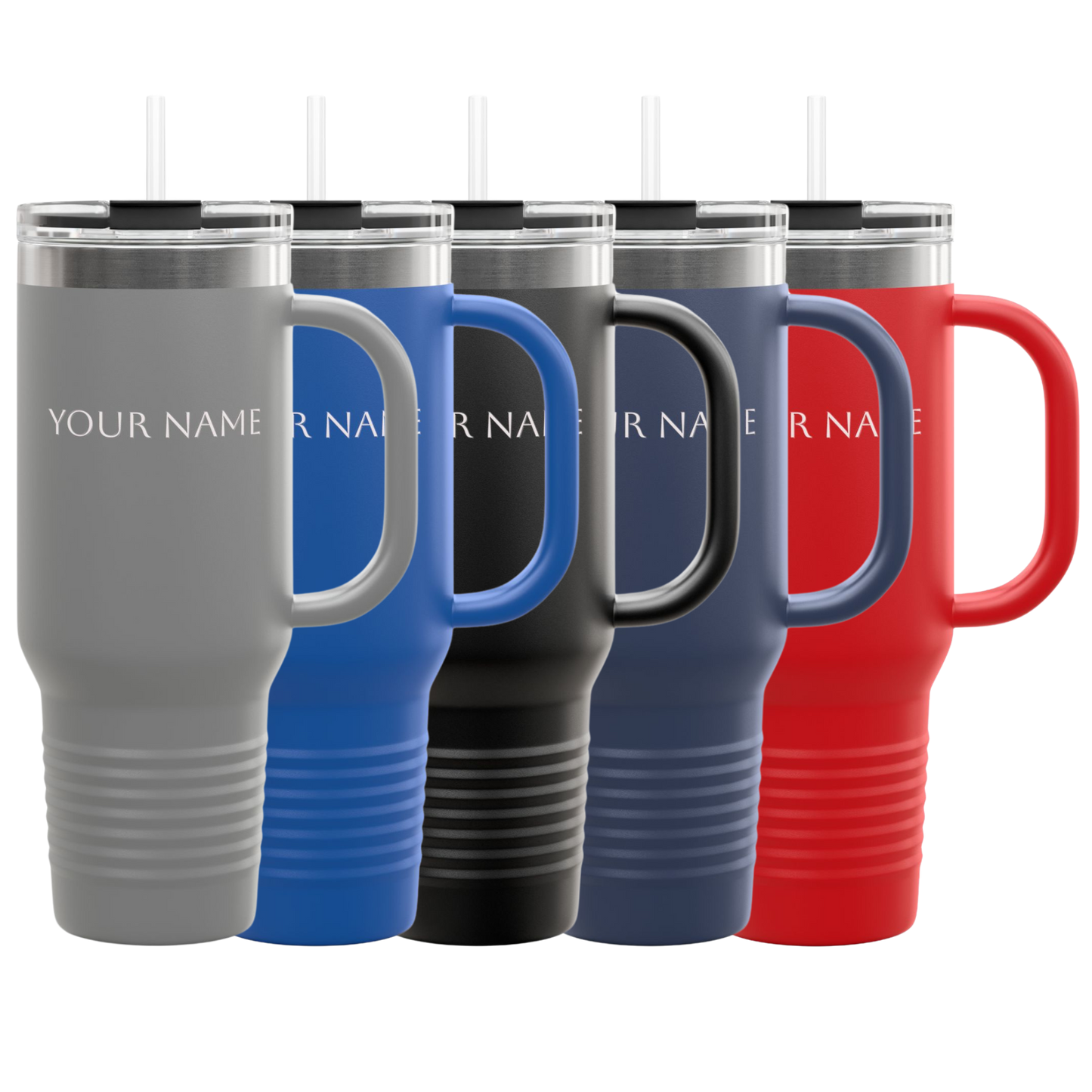 Personalized Insulated Tumbler – 40oz Stainless Steel Tumbler with Straw & Lid