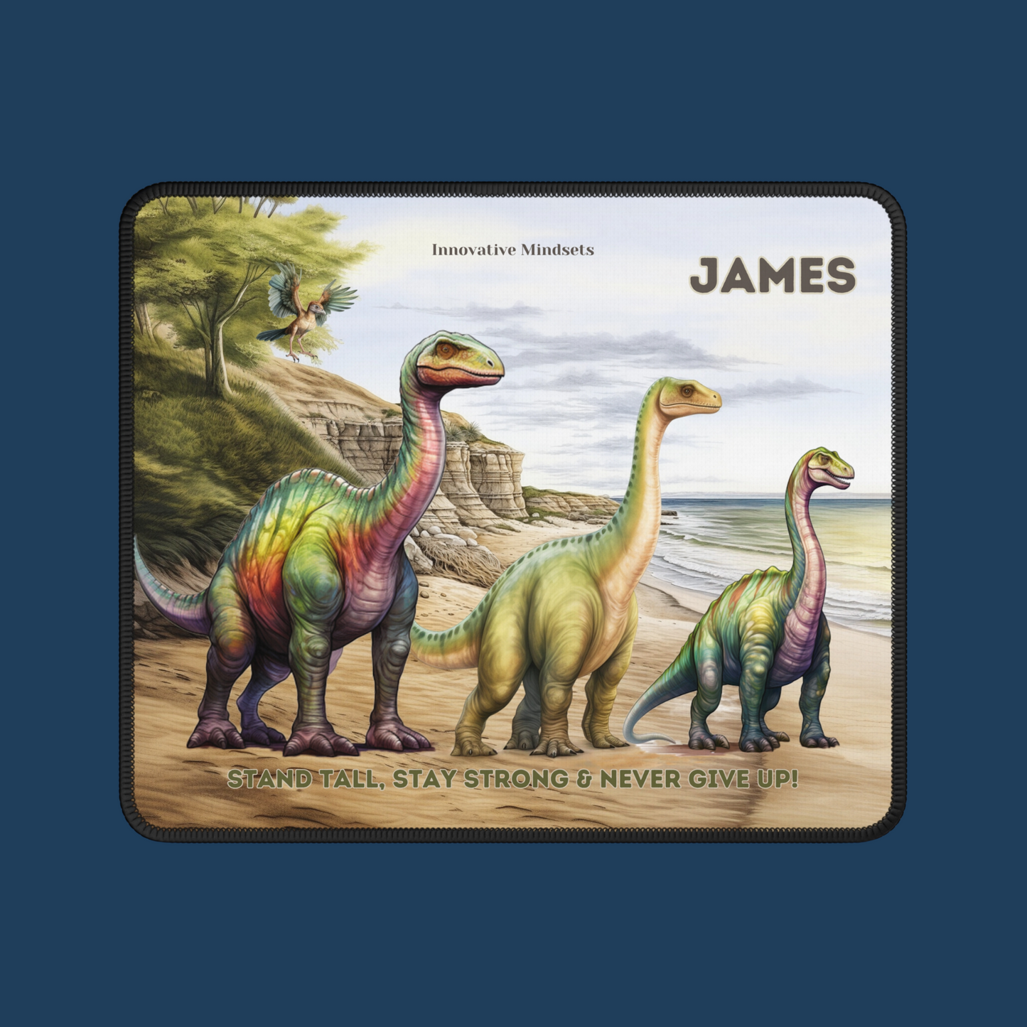 "Dino Strength" Personalized Mouse Pad