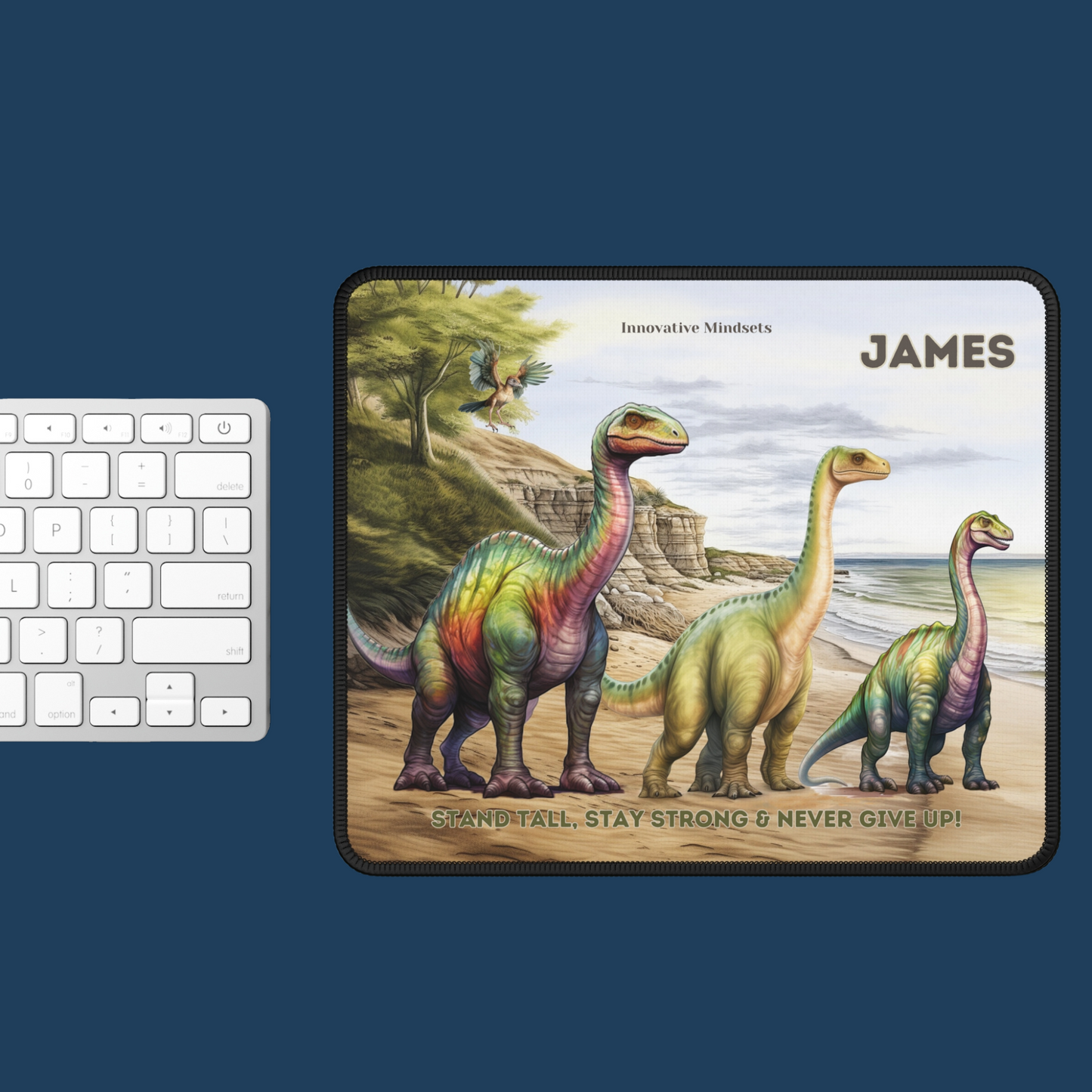 "Dino Strength" Personalized Mouse Pad