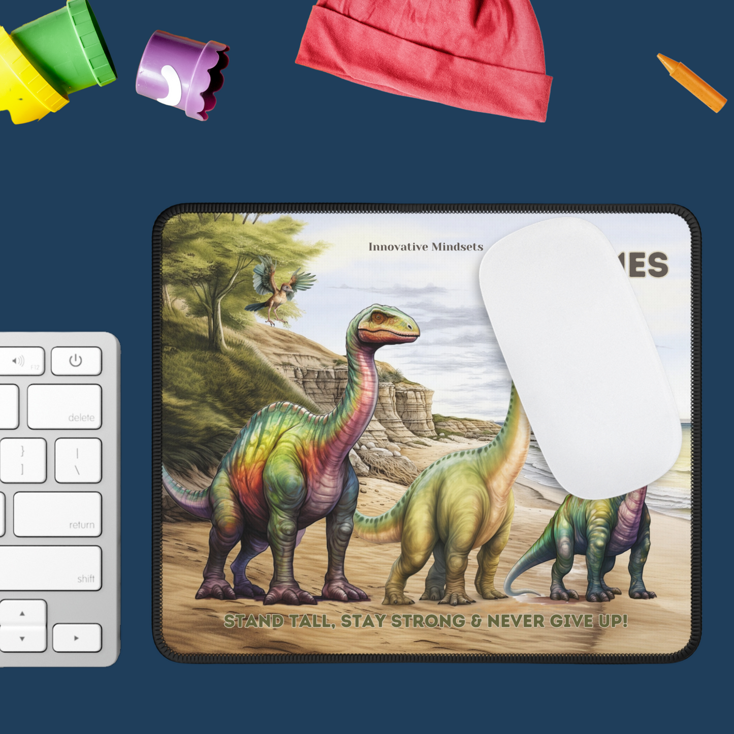 "Dino Strength" Personalized Mouse Pad