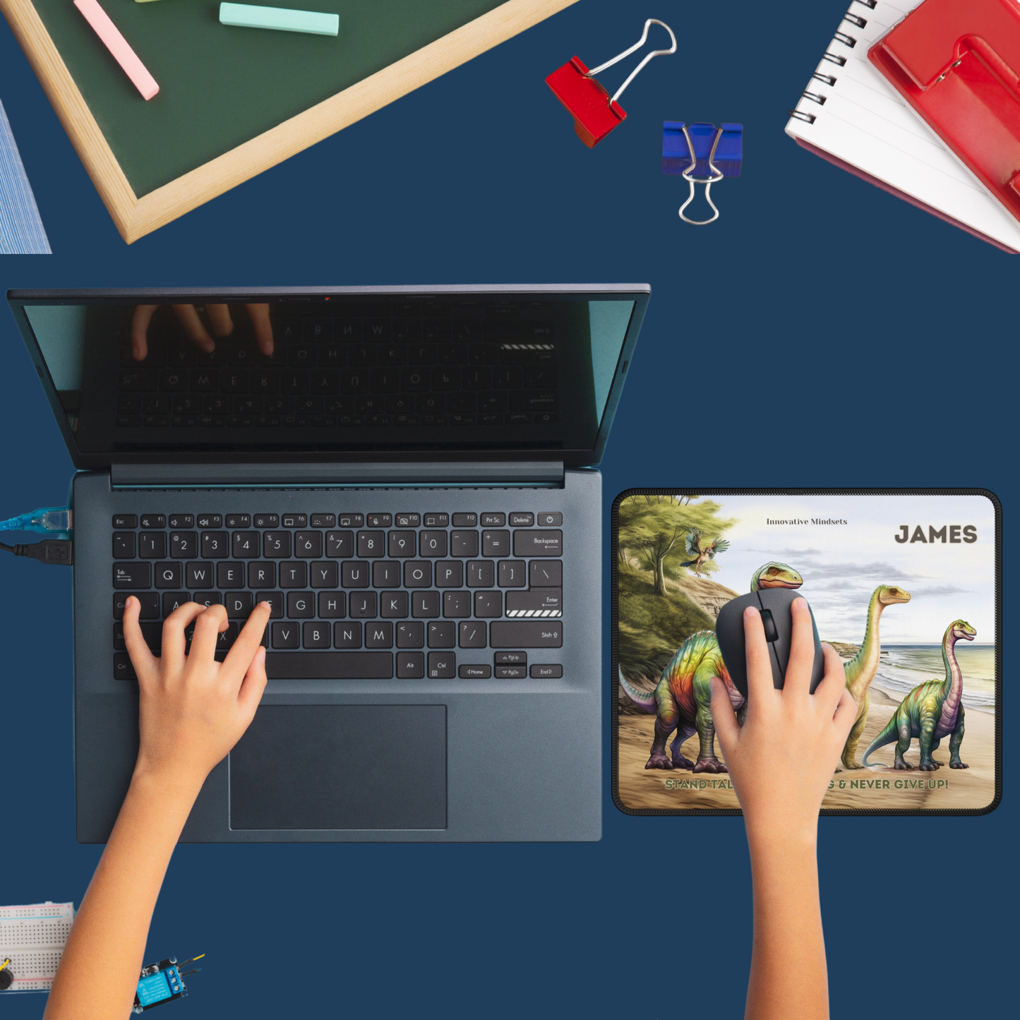 "Dino Strength" Personalized Mouse Pad