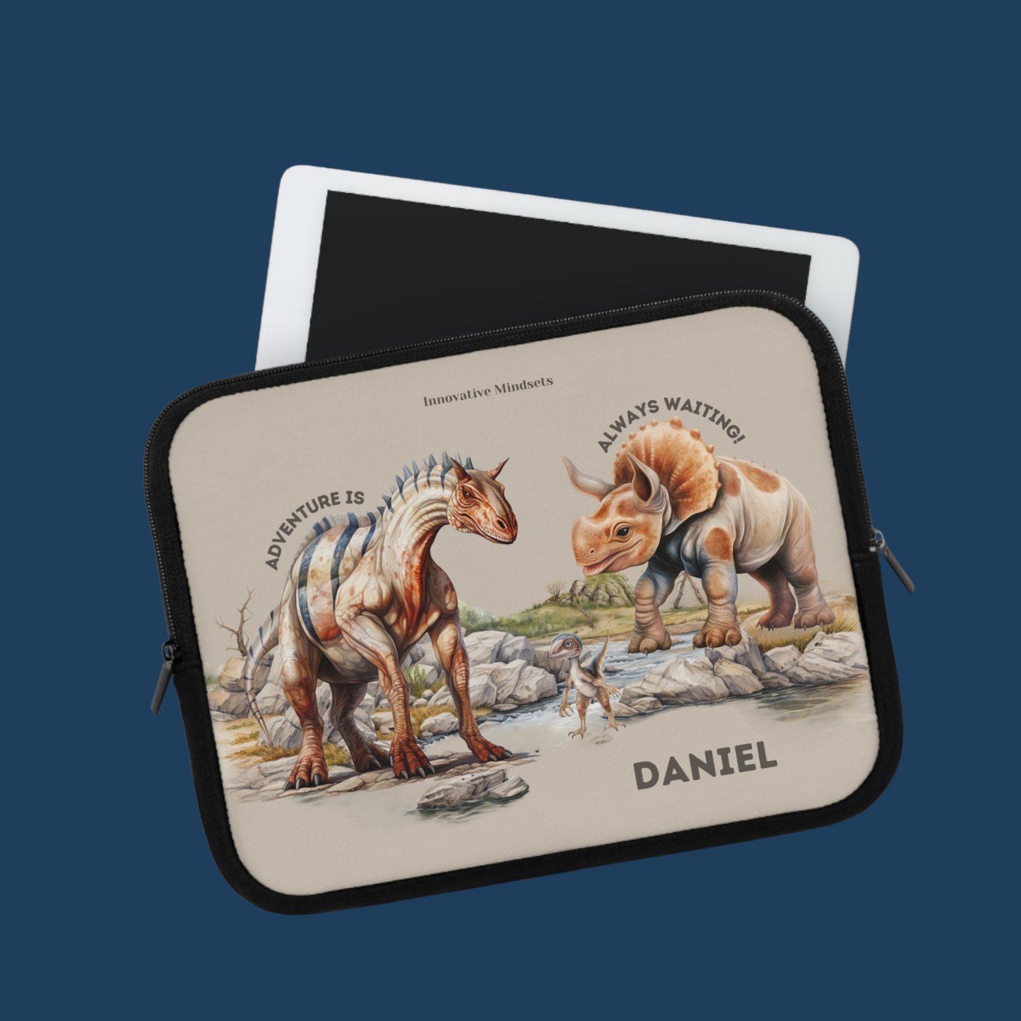 "Dino Adventures" Personalized Laptop & iPad Sleeve
