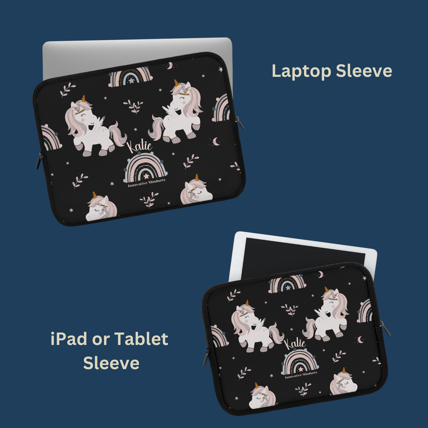 "Magical Unicorn" Personalized Laptop & iPad Sleeve