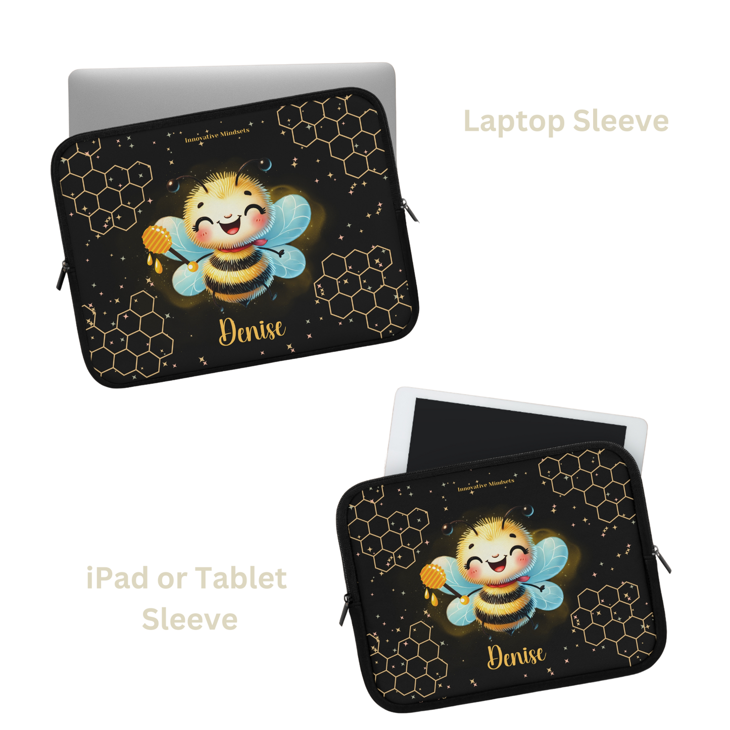 "Honey Bee Bliss"Personalized Laptop & iPad Sleeve
