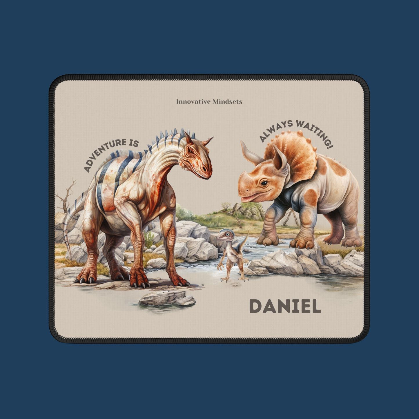"Dino Adventures" Personalized Mouse Pad