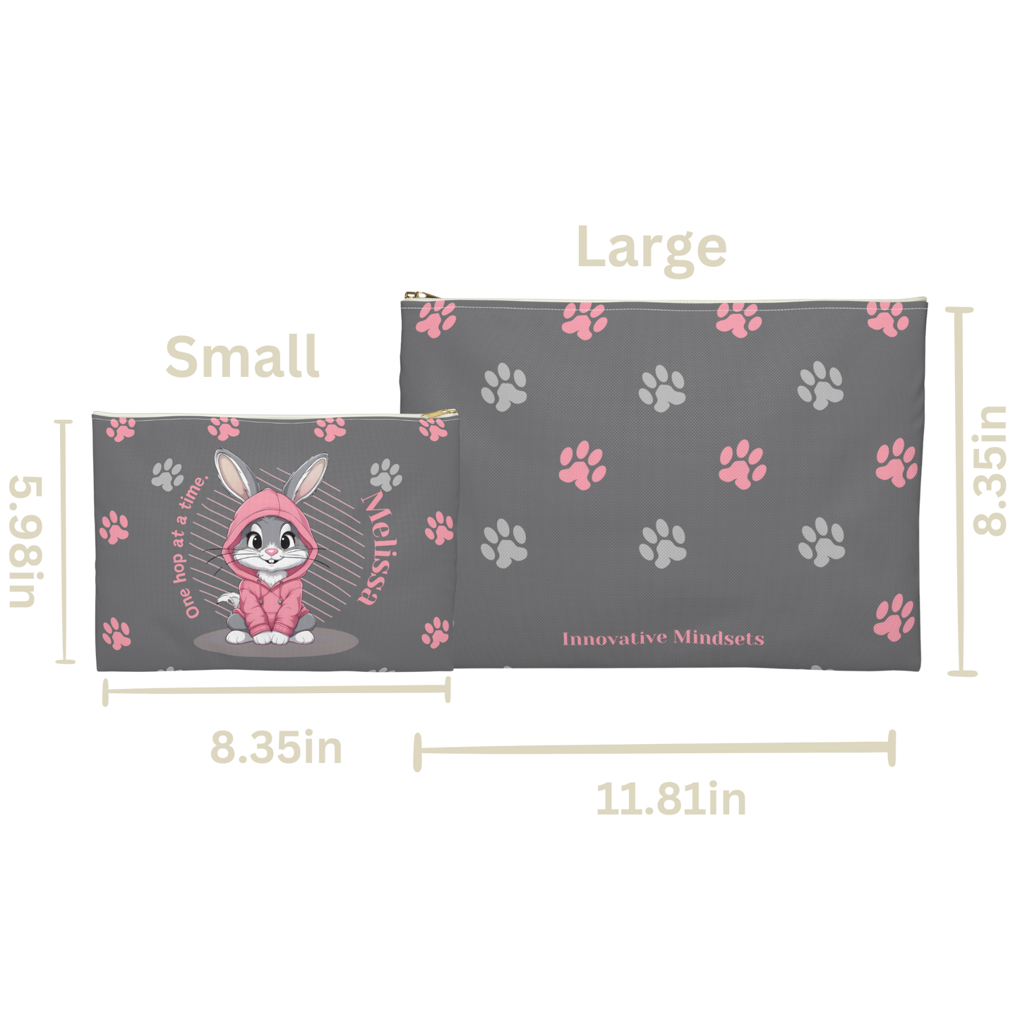 "One hop at a time." Pencil Case & Accessory Pouch II
