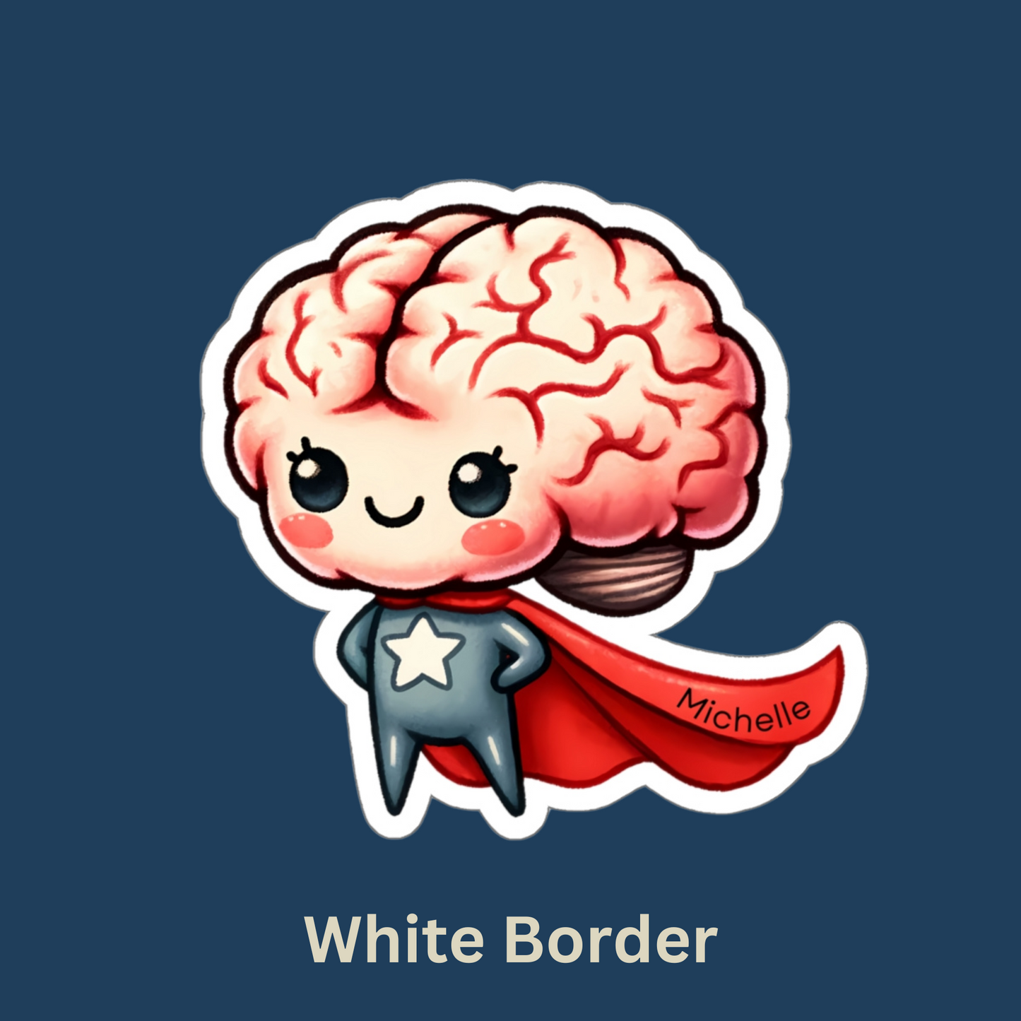 "Superbrain" Personalized Sticker