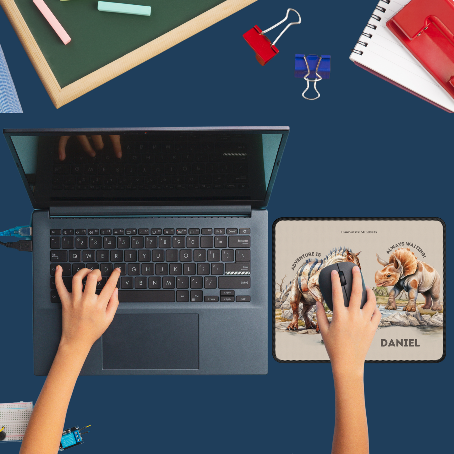 "Dino Adventures" Personalized Mouse Pad