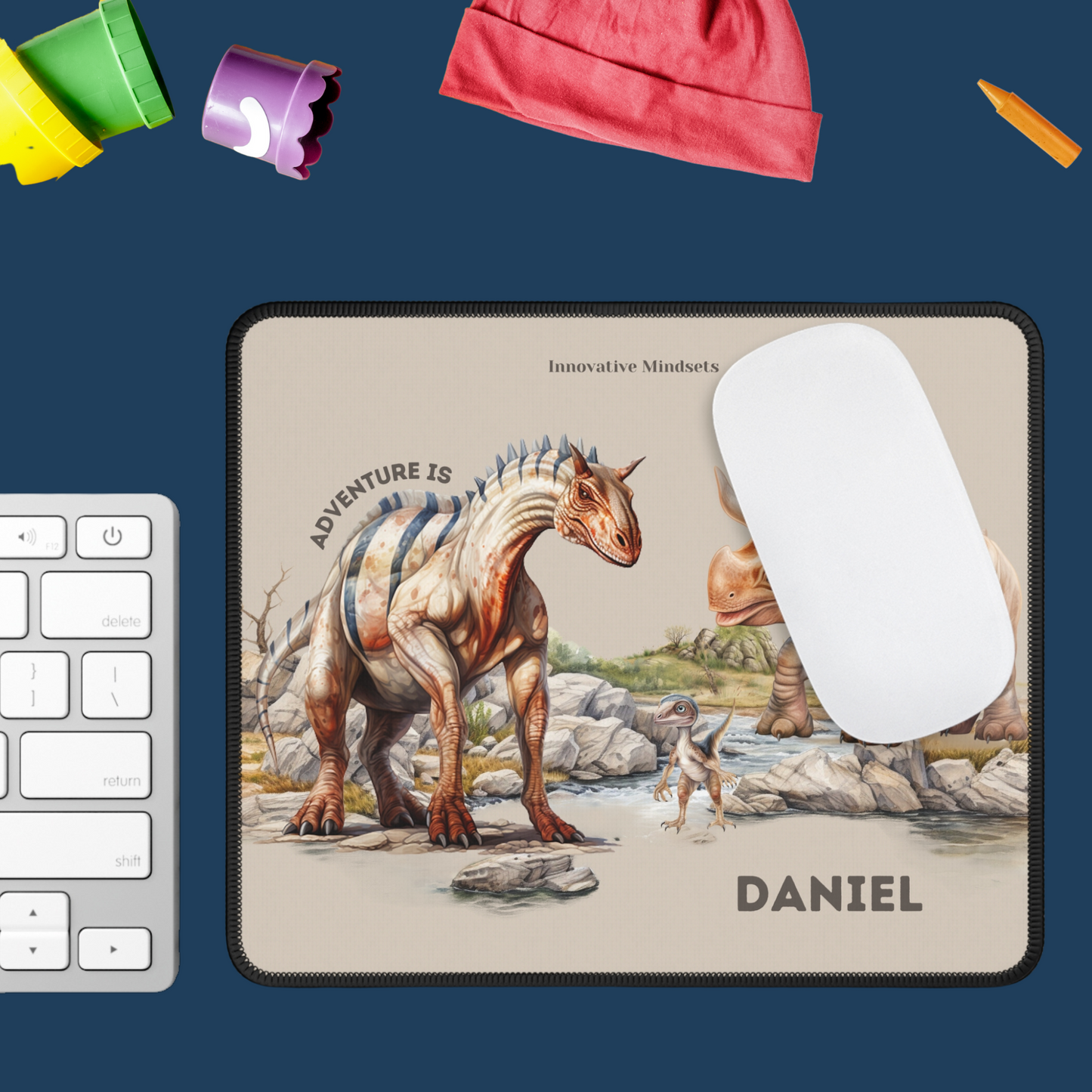"Dino Adventures" Personalized Mouse Pad