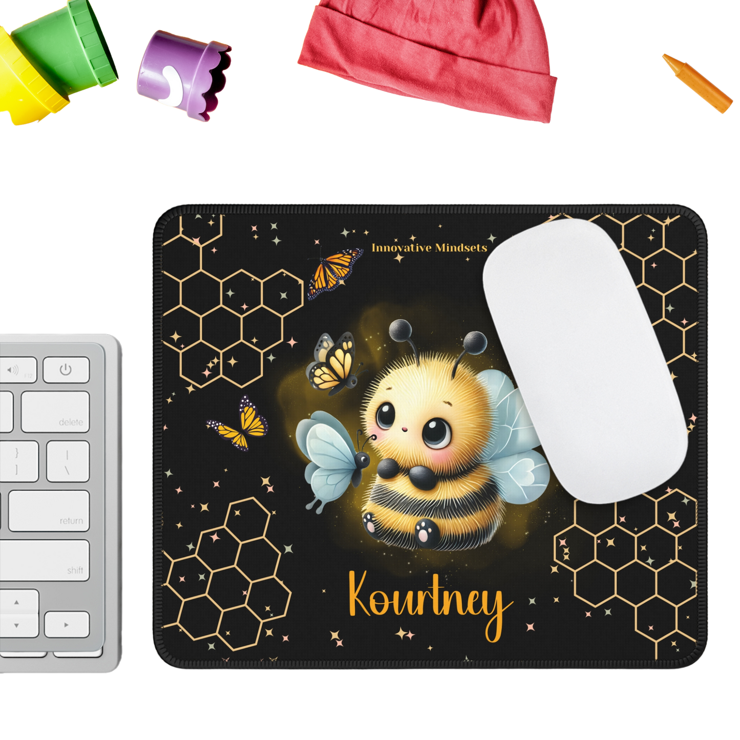 "Butterfly Bee" Personalized Mouse Pad