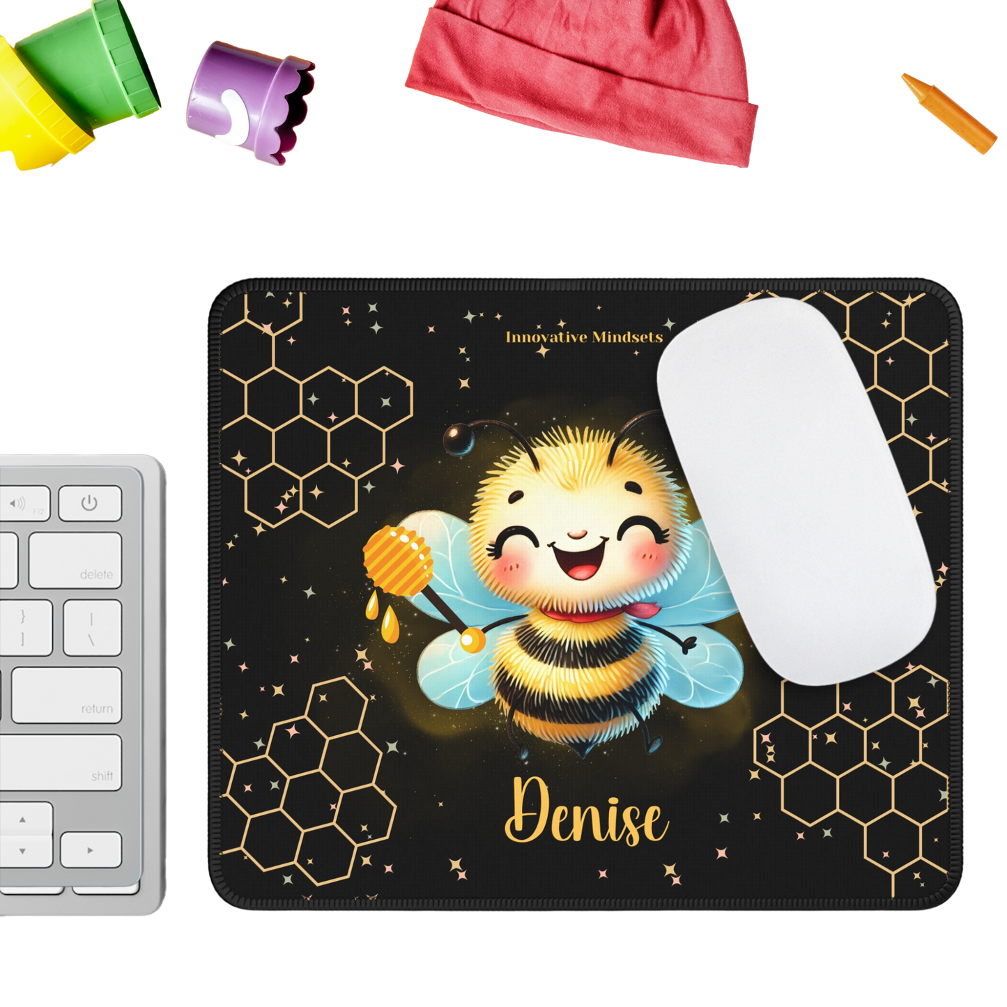 "Honey Bee Bliss" Personalized Mouse Pad