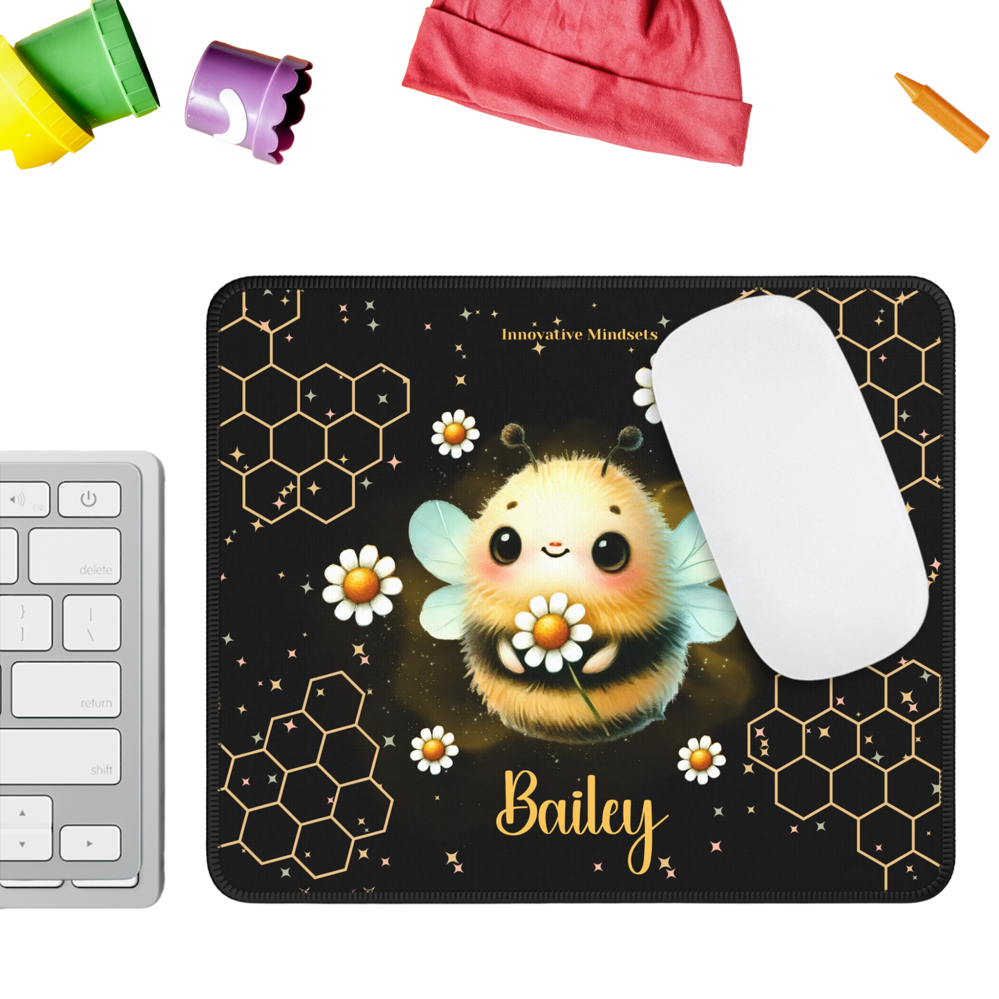 "Daisy Bee" Personalized Mouse Pad