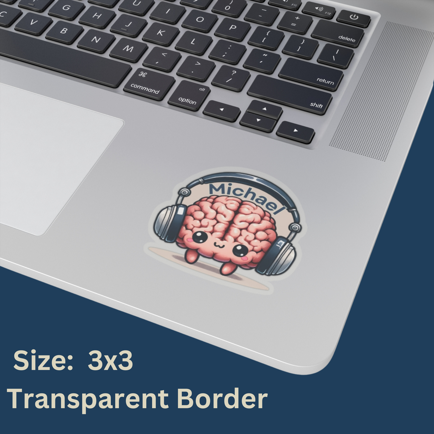 "Brain Beats" Personalized Sticker