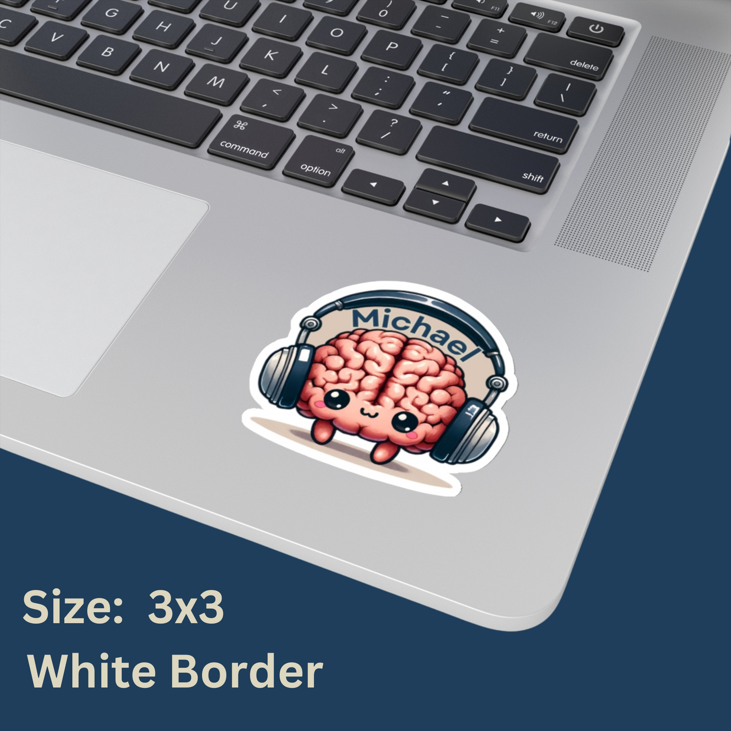 "Brain Beats" Personalized Sticker