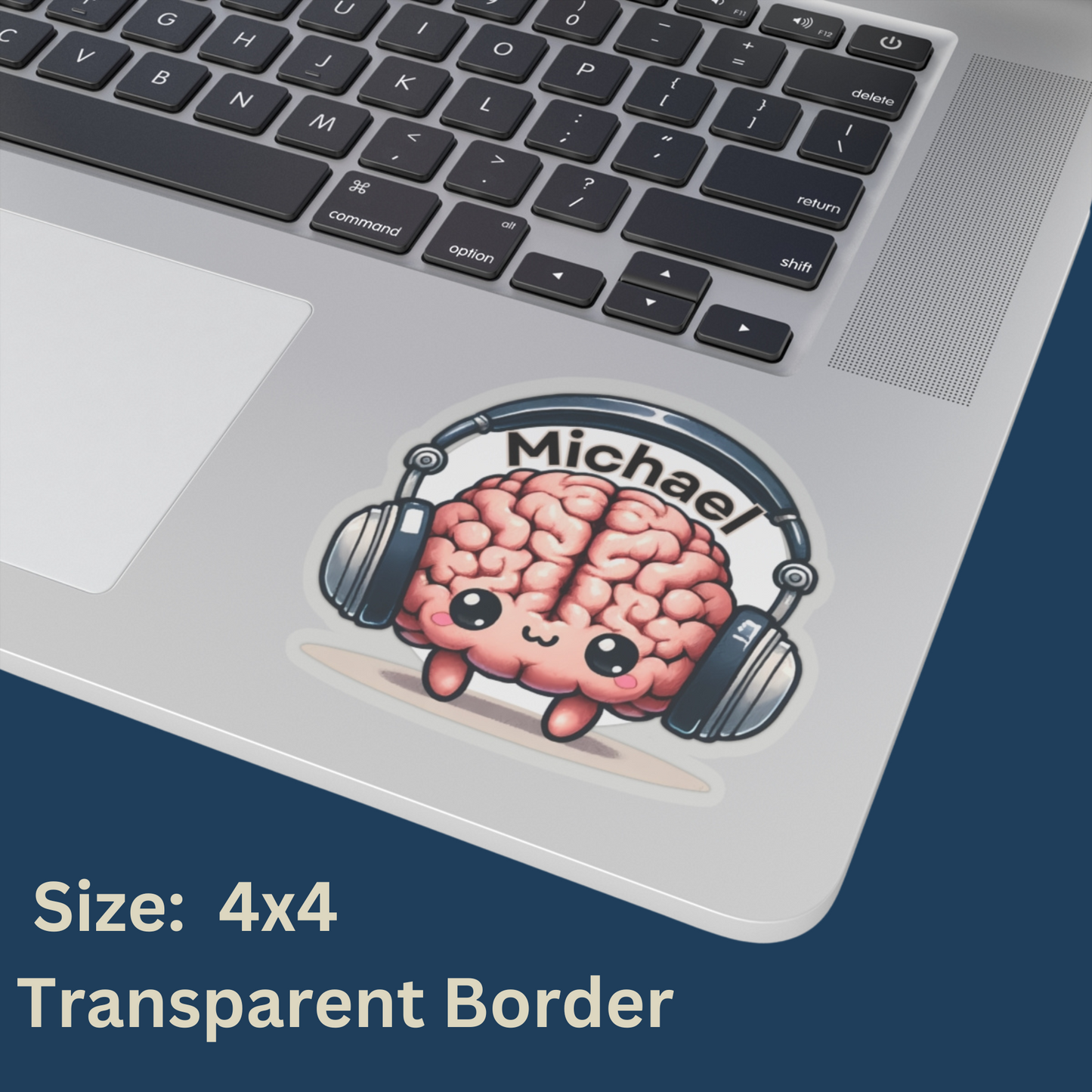 "Brain Beats" Personalized Sticker