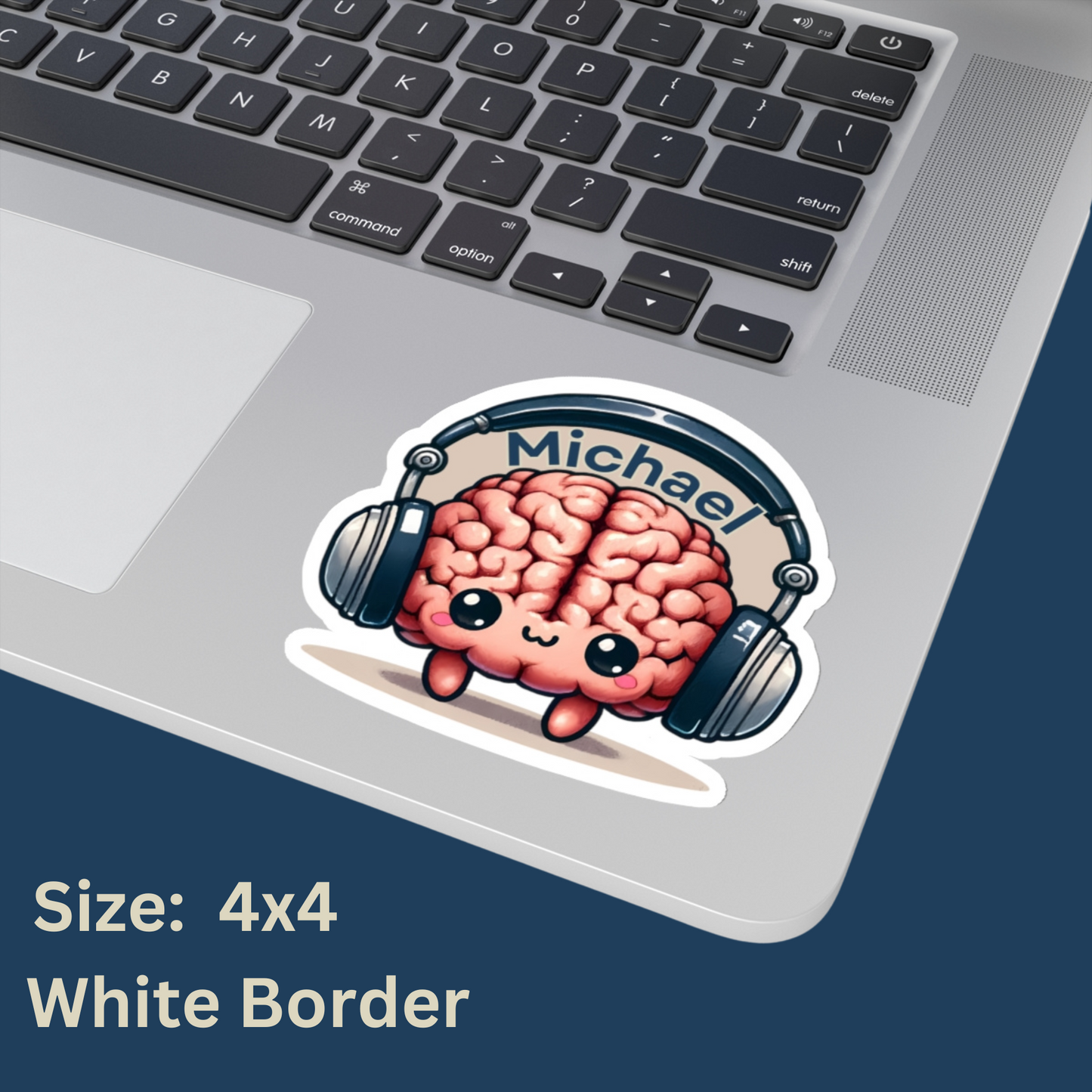 "Brain Beats" Personalized Sticker