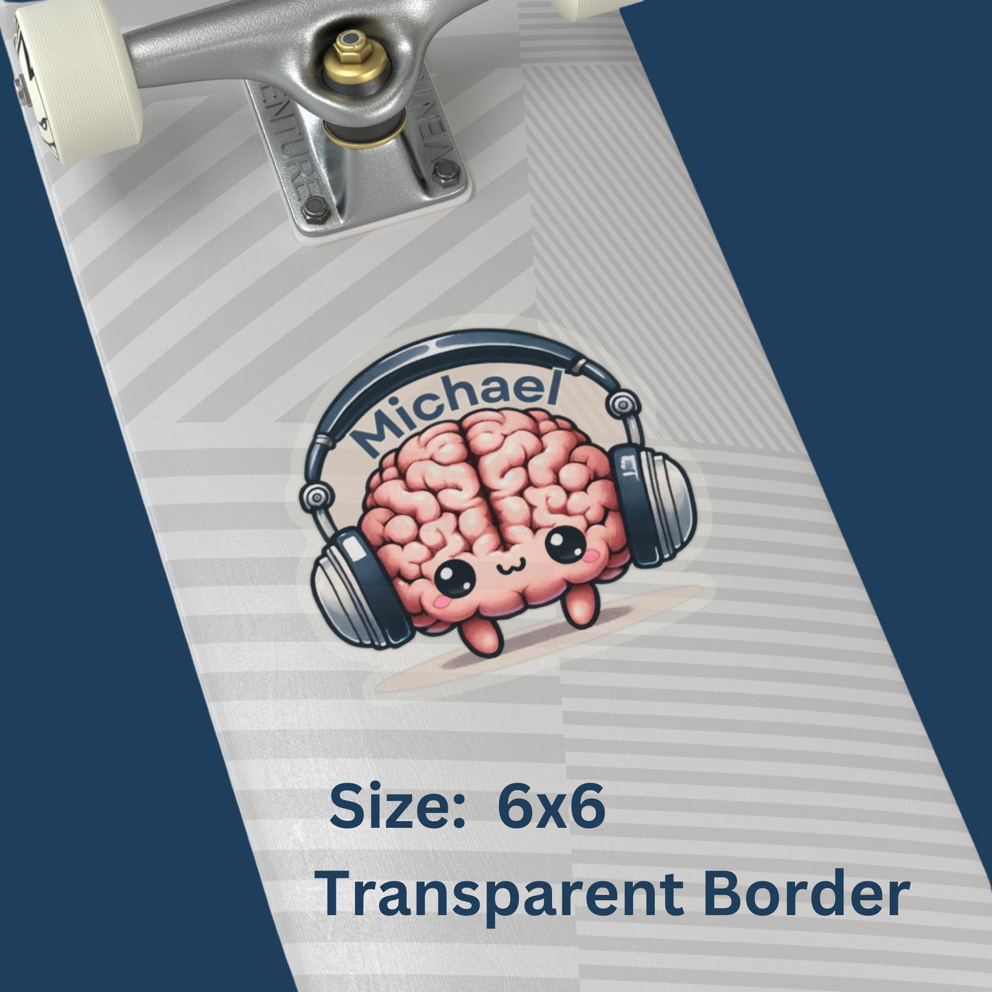 "Brain Beats" Personalized Sticker