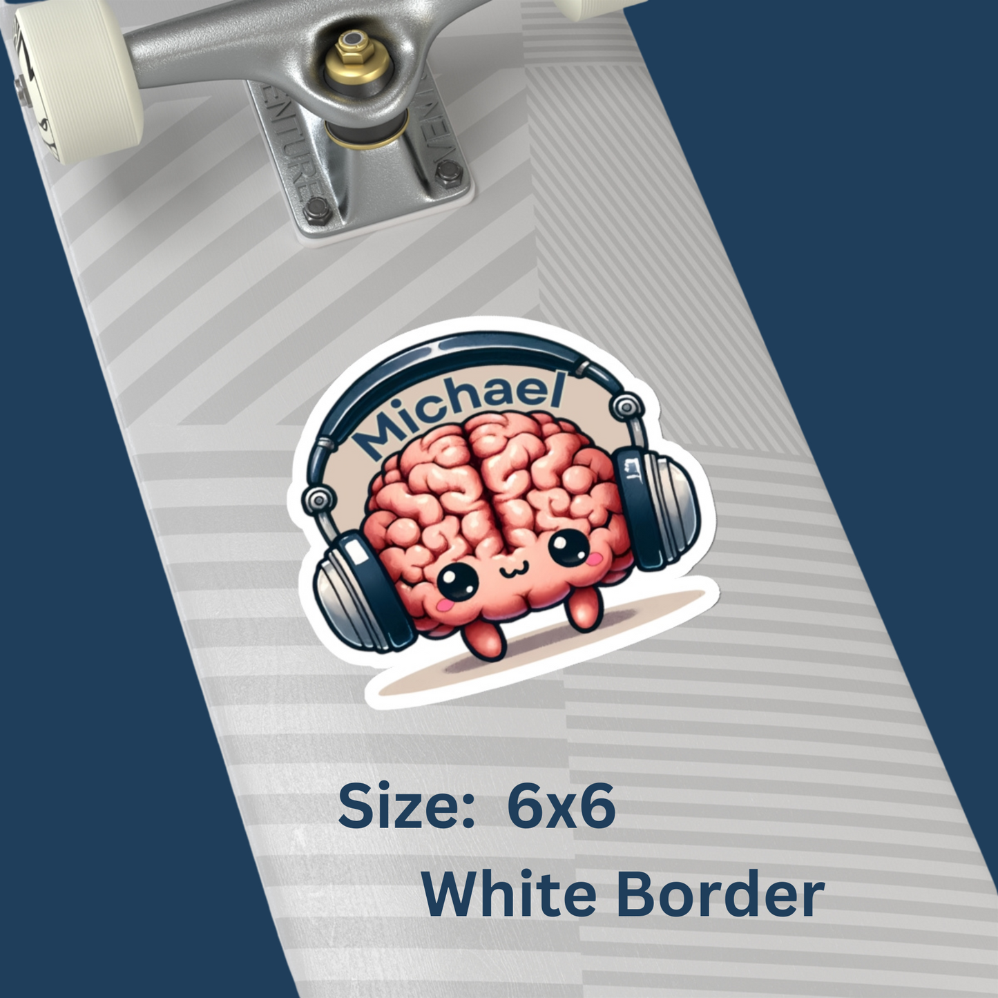 "Brain Beats" Personalized Sticker