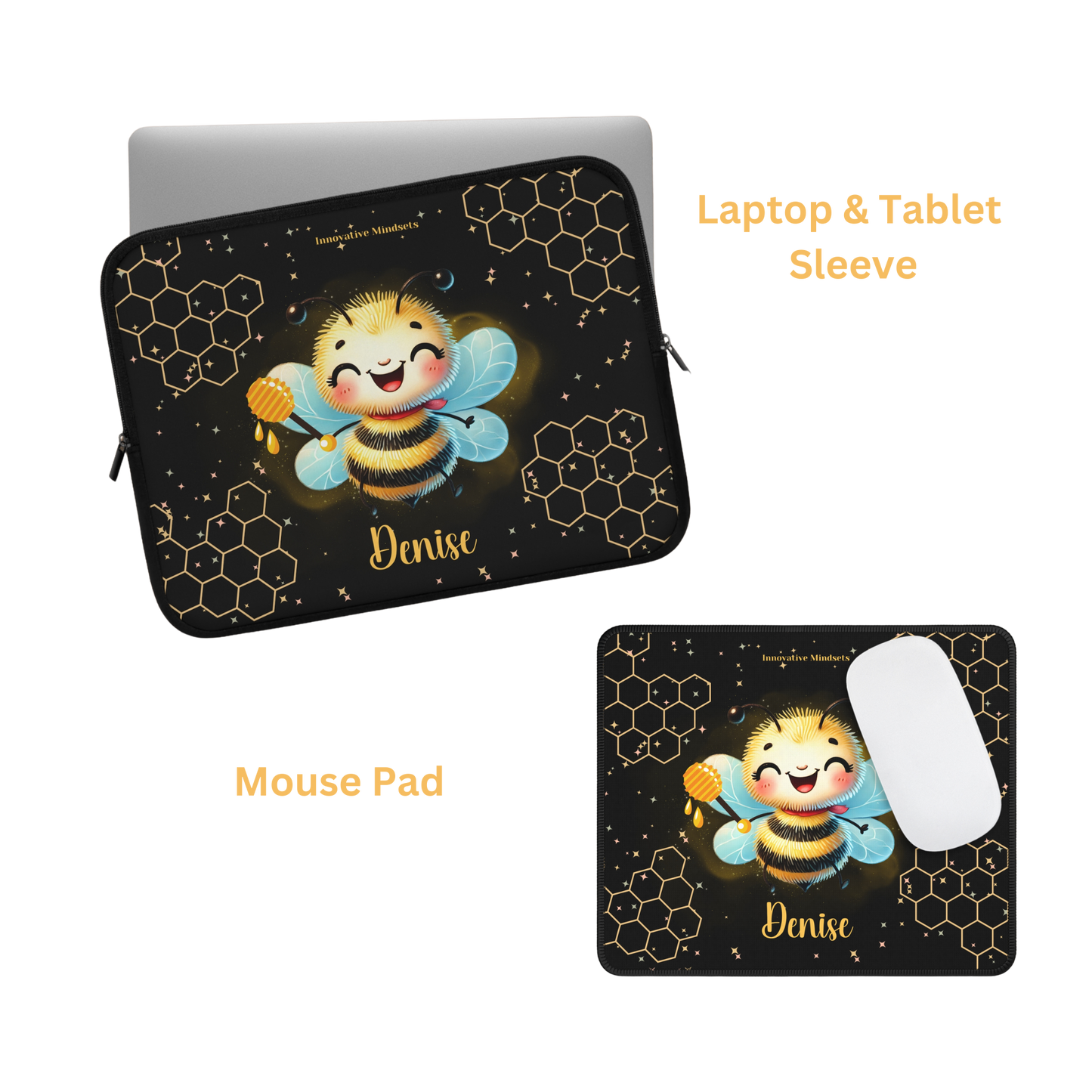 "Honey Bee Bliss"Personalized Laptop & iPad Sleeve