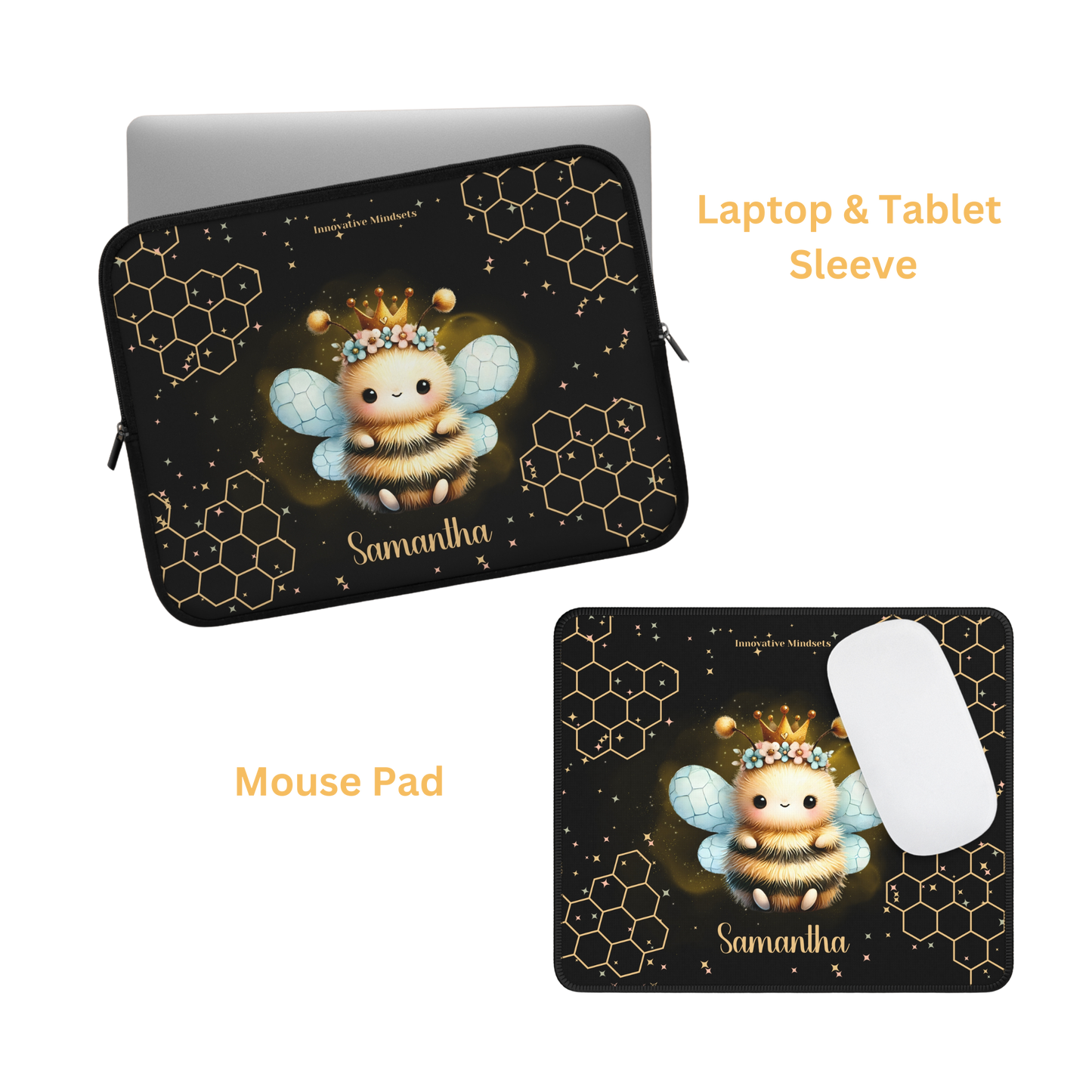 "Queen Bee" Personalized Laptop & iPad Sleeve