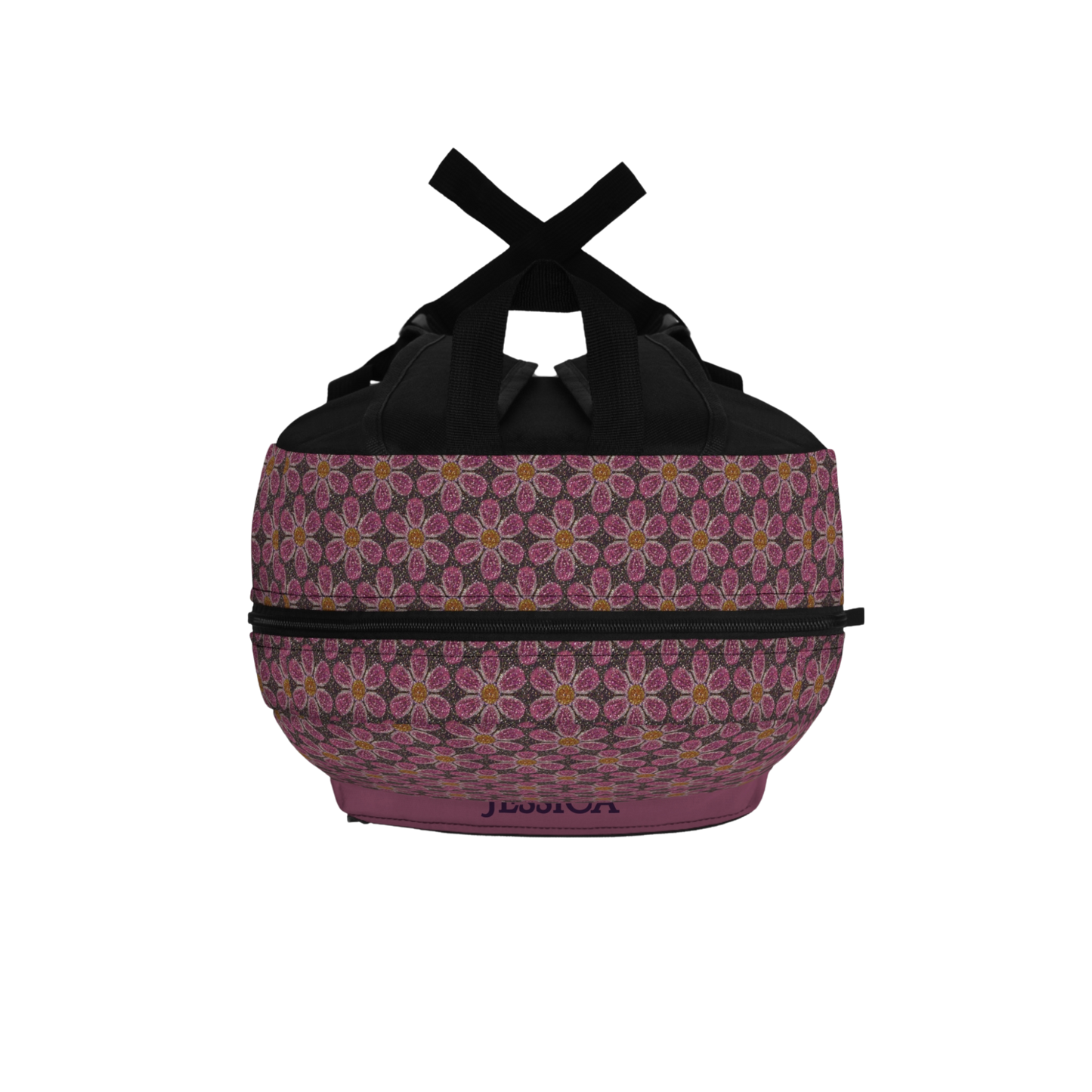 Personalized Glitter Floral Backpack