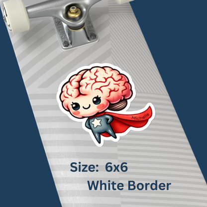 "Superbrain" Personalized Sticker
