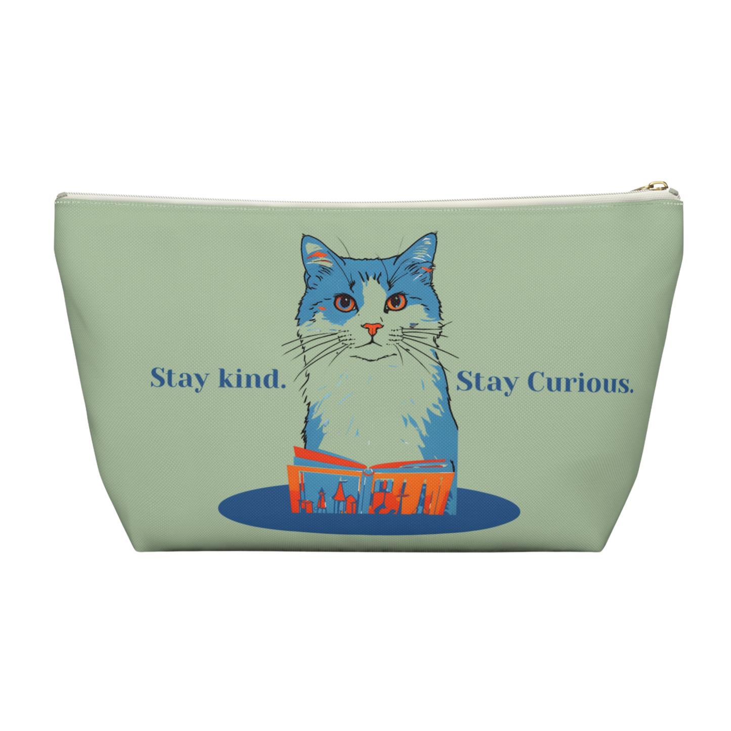"Stay kind. Stay curious." Personalized Accessory Pouch