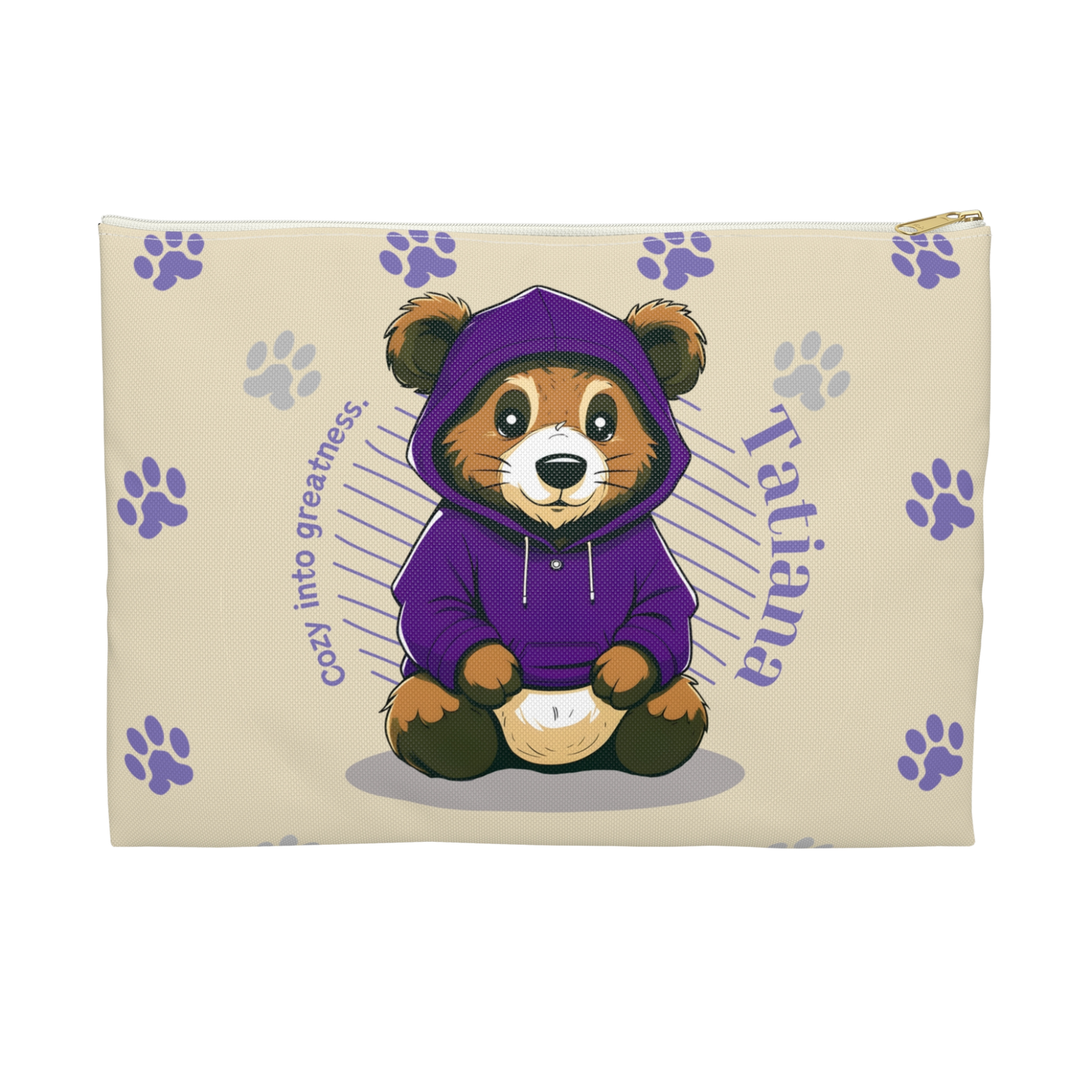 "Cozy into greatness." Pencil Case & Accessory Pouch I