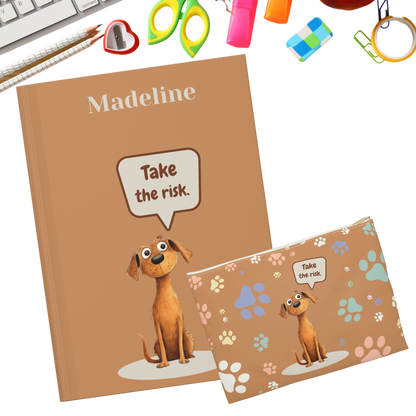 "Take the risk" Personalized Pencil Case & Accessory Pouch