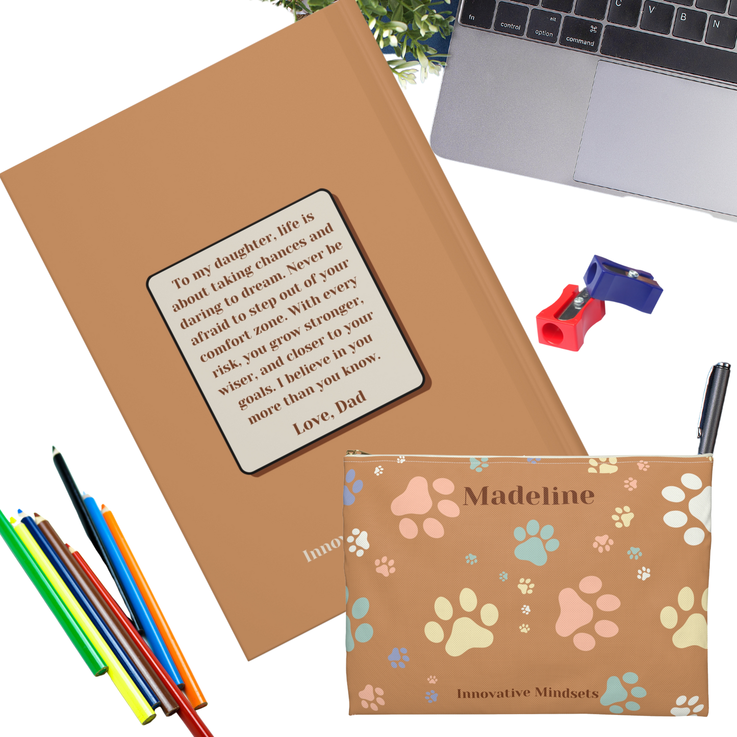 "Take the risk" Personalized Pencil Case & Accessory Pouch