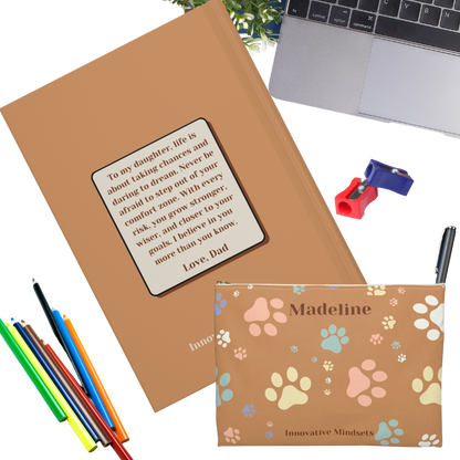 "Take the risk" Personalized Pencil Case & Accessory Pouch