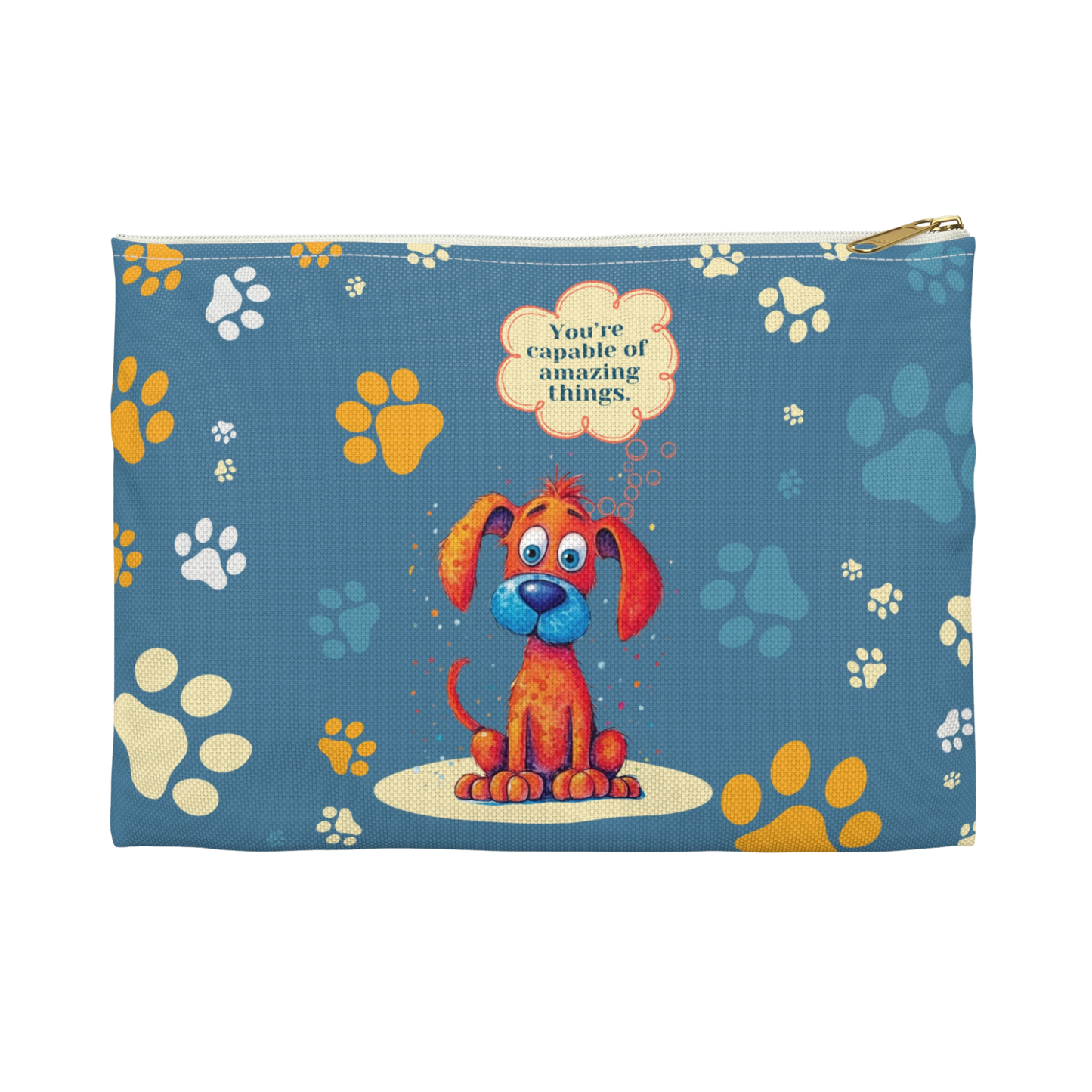 "You're Capable of amazing things." Personalized Pencil Case & Accessory Pouch