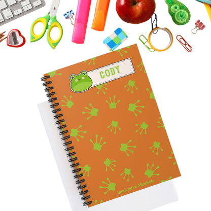 Personalized Frog Notebook for Kids